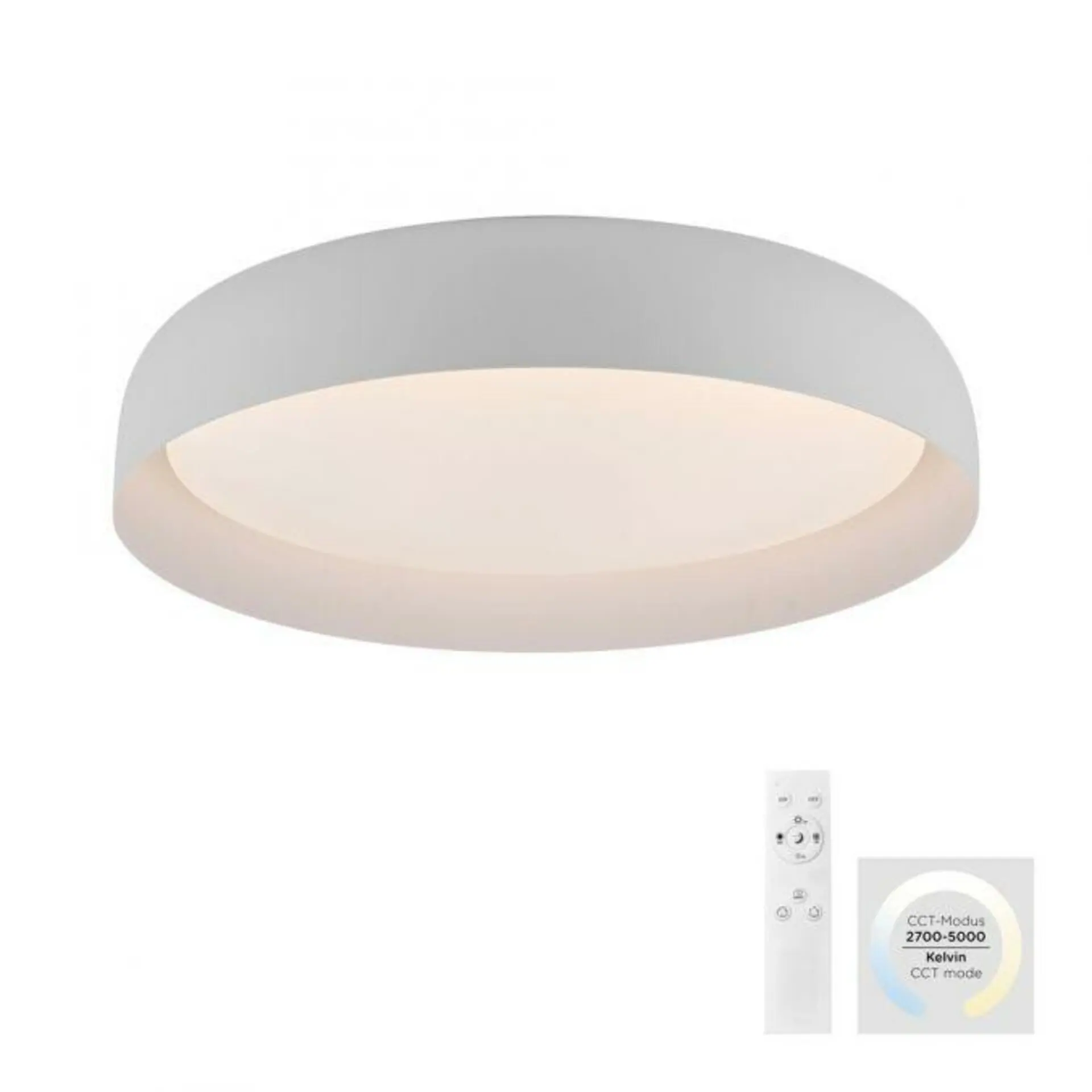 LD 14216-16 OSKO LED stropní svítidlo bílé průměr 58cm stmívatelné dálkový ovladač CCT 2700-5000K - JUST LIGHT