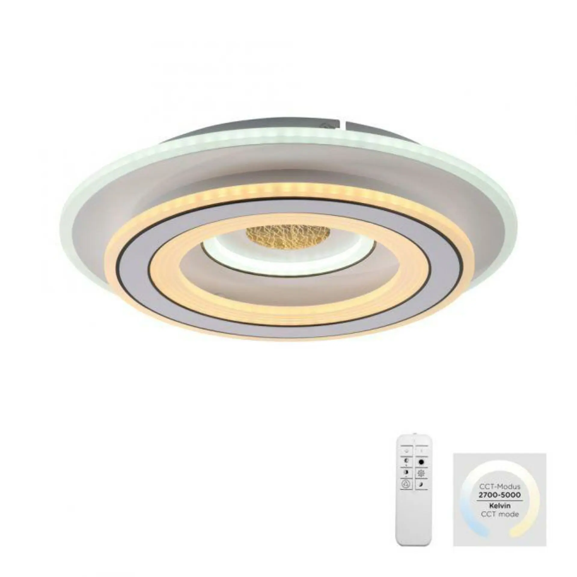LD 14282-16 TOLAGO LED stropní svítidlo bílé funkce nočního osvětlení stmívatelné dálkový ovladač CCT 3000-6500K - JUST LIGHT