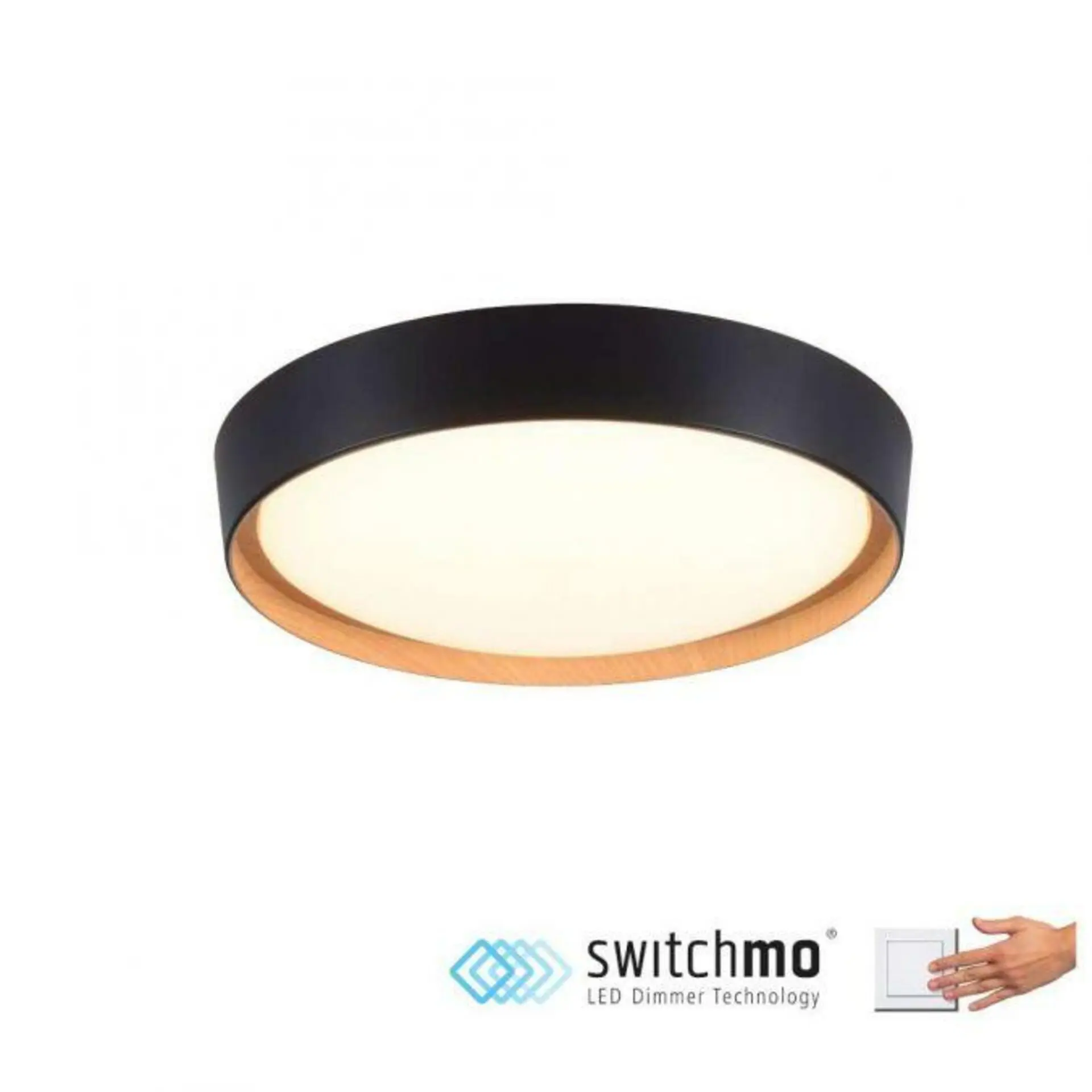 LD 14347-18 EMILIA Svítidlo přisazené 28,8W 3000K 4000lm černé - LEUCHTEN DIREKT / JUST LIGHT