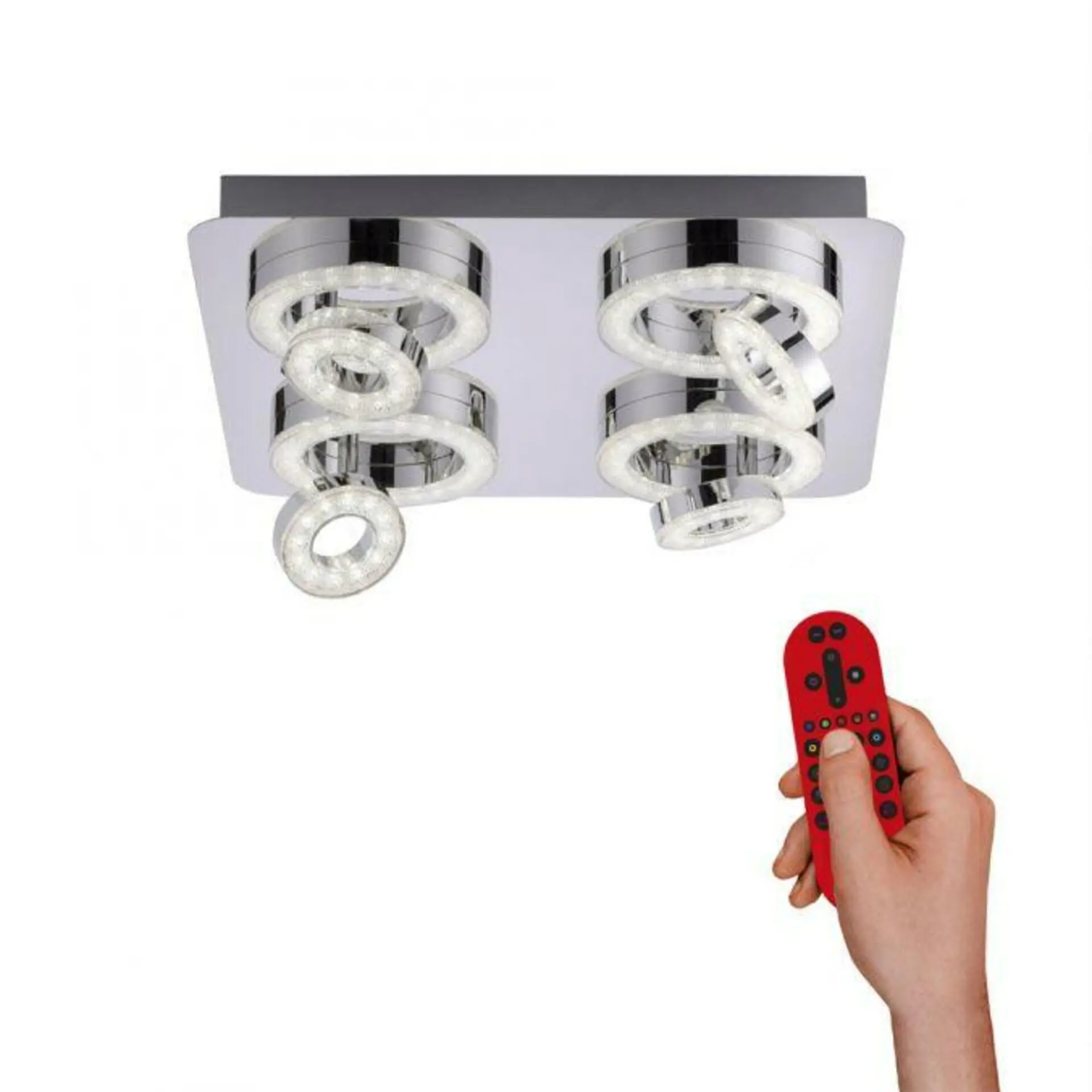 JUST LIGHT LEUCHTEN DIRECT LED stropní svítidlo, 8-ramenné, Smart Home, RGB+W RGB+3000-5000K MEDION LD 14662-17