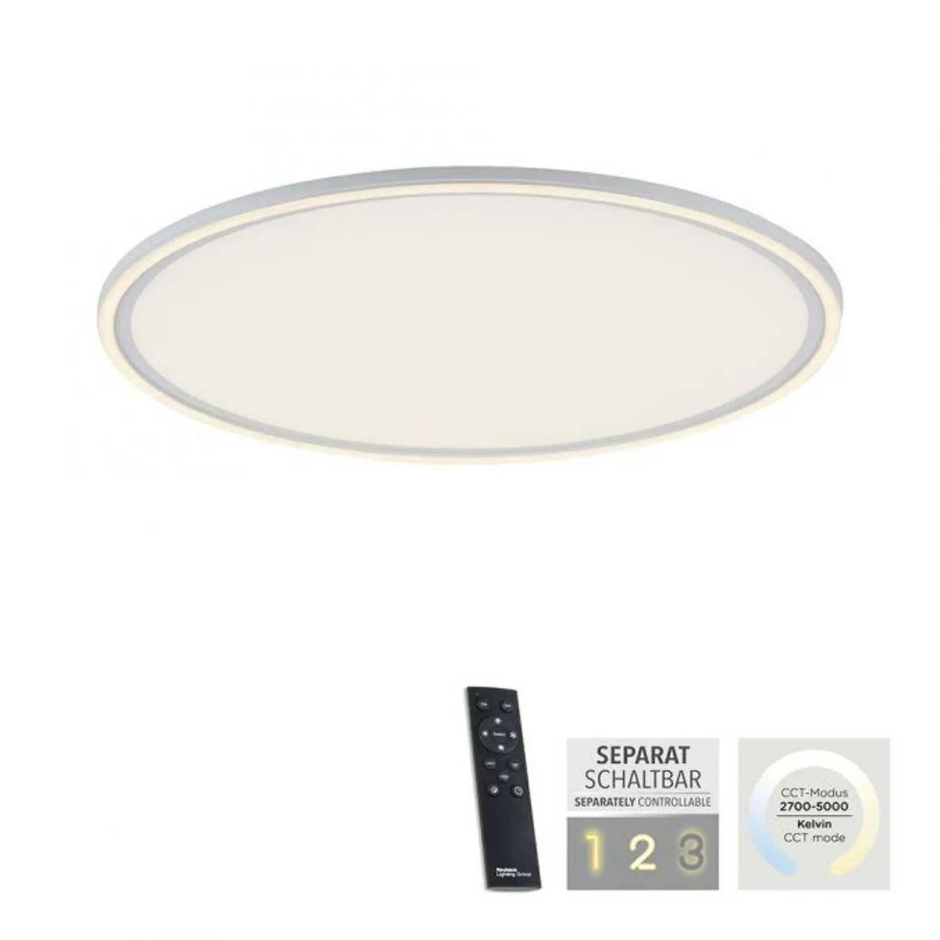 LD 14871-16 Stropní svítidlo EDGING LED 24W 2700-5000K + LED 20W /2700-5000K bílé - LEUCHTEN DIREKT / JUST LIGHT