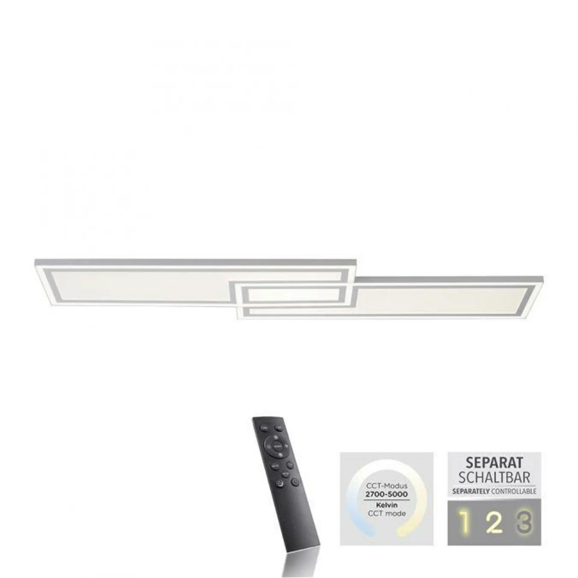 LD 14875-16 EDGING LED stropní svítidlo bílé ploché 110x28, dálkový ovladač, stmívatelné, CCT nastavení teploty barvy 2700-5000K - LEUCHTEN DIREKT / JUST LIGHT