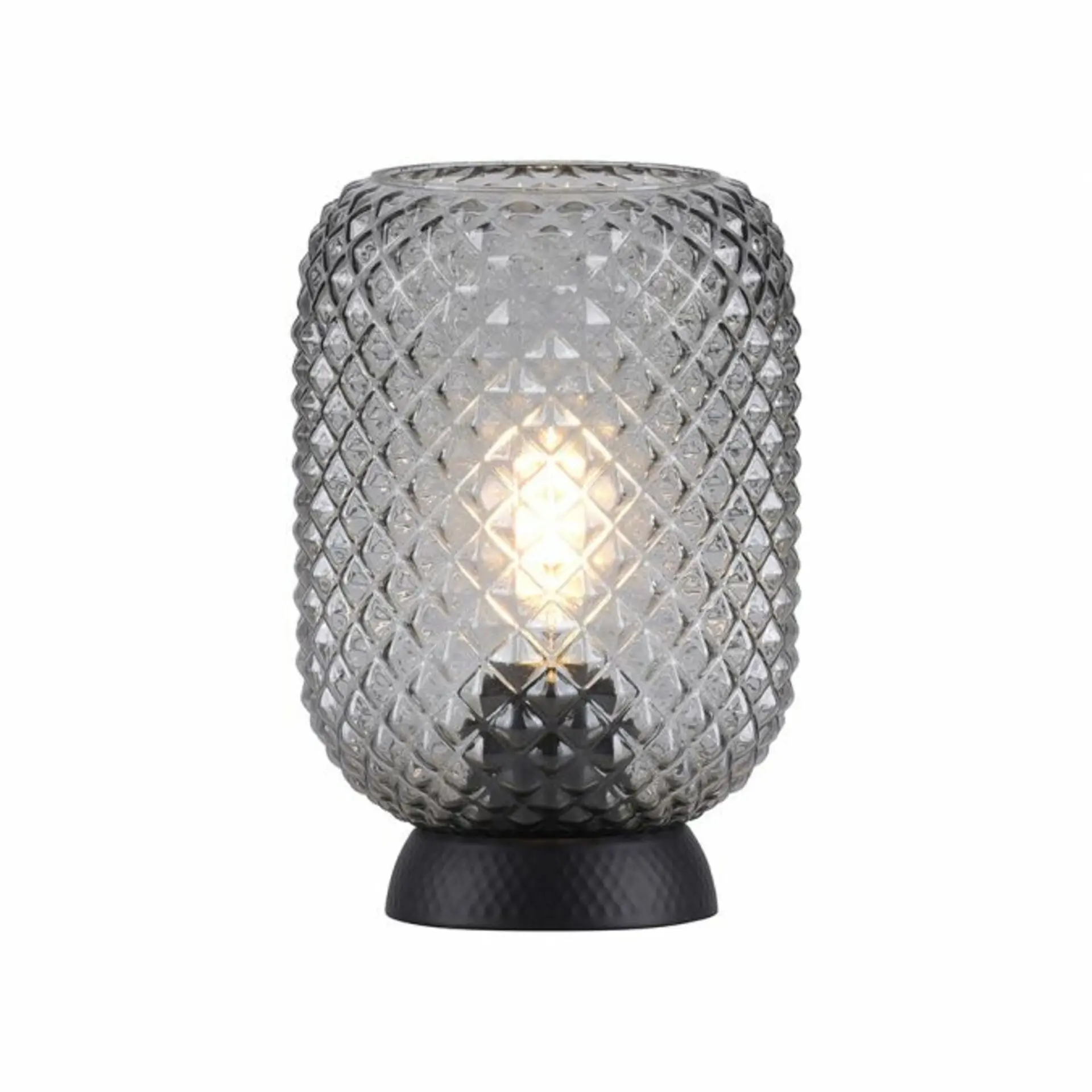 LD 14906-18 REISHI LED stolní lampa černá kouřové sklo šňůrový vypínač kruhové - LEUCHTEN DIREKT / JUST LIGHT