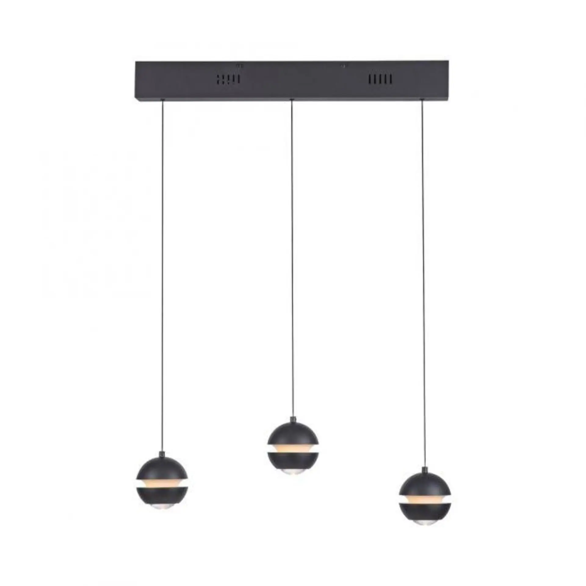 PAUL NEUHAUS JUST LIGHT Kolekce Schöner Wohnen LED závěsné svítidlo, černé, 3-ramenné, Comfort Lift, krokově stmívatelné 3000K