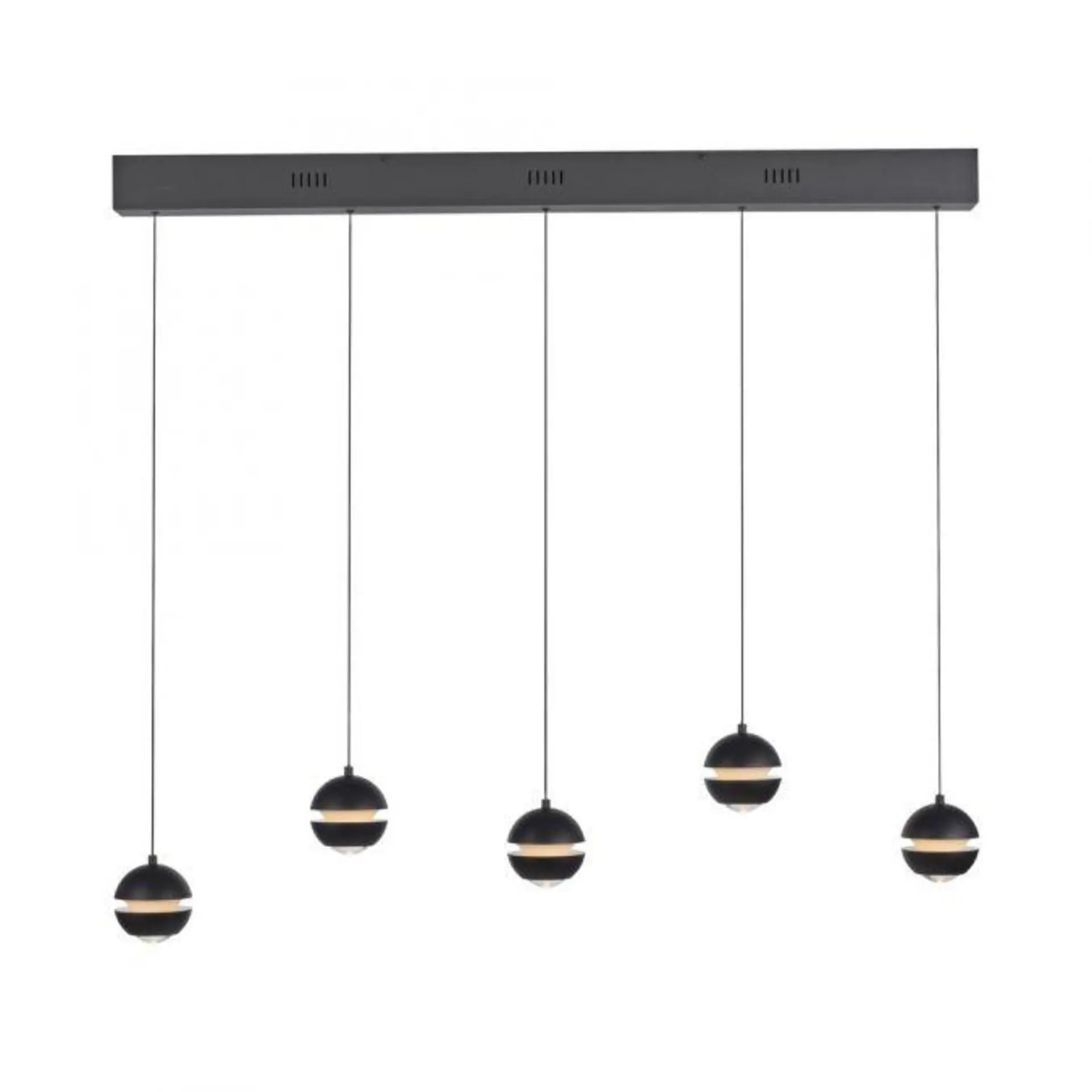 LD 14993-18 Kolekce Schöner Wohnen LED závěsné svítidlo černé, 5-ramenné, nastavitelná výška, krokově stmívatelné, 3000K - JUST LIGHT
