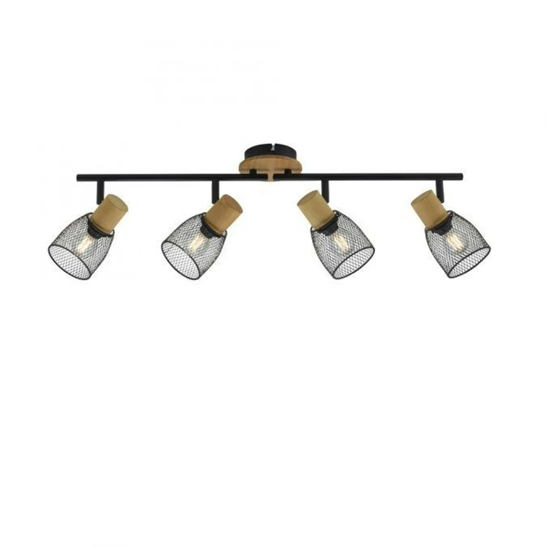 LEUCHTEN DIREKT is JUST LIGHT Stropní svítidlo 4-ramenné dřevo/kov E14, nastavitelné LD 15194-79