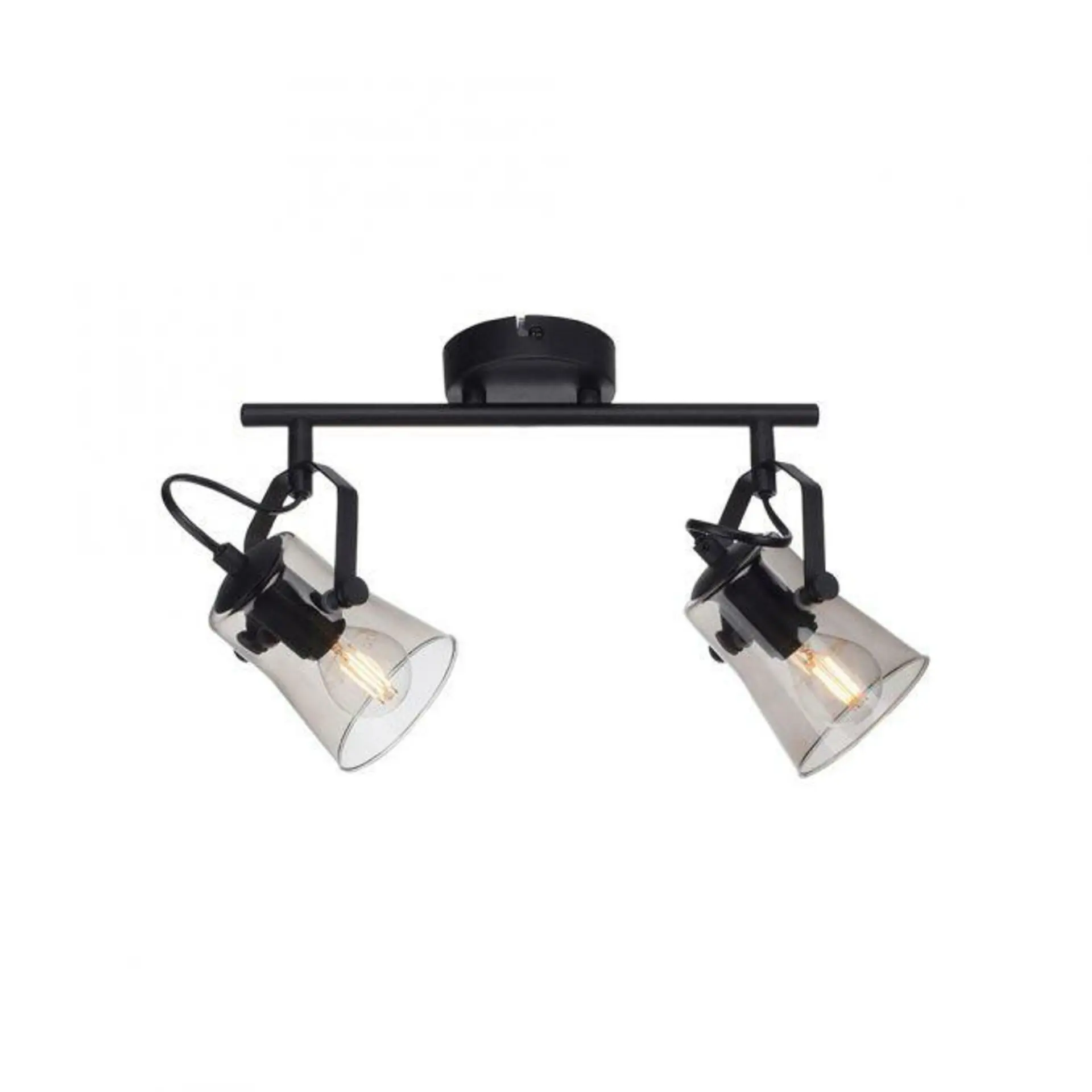 LEUCHTEN DIREKT is JUST LIGHT 2 ramenné stropní svítidlo černá barva otočné v jednoduchém designu LD 15282-18