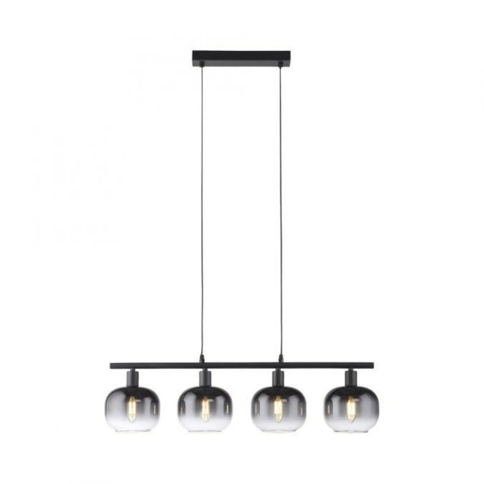 LD 15421-18 Závěsné svítidlo ZEA 4x E14 25W sklo kouřové / černá - LEUCHTEN DIREKT / JUST LIGHT