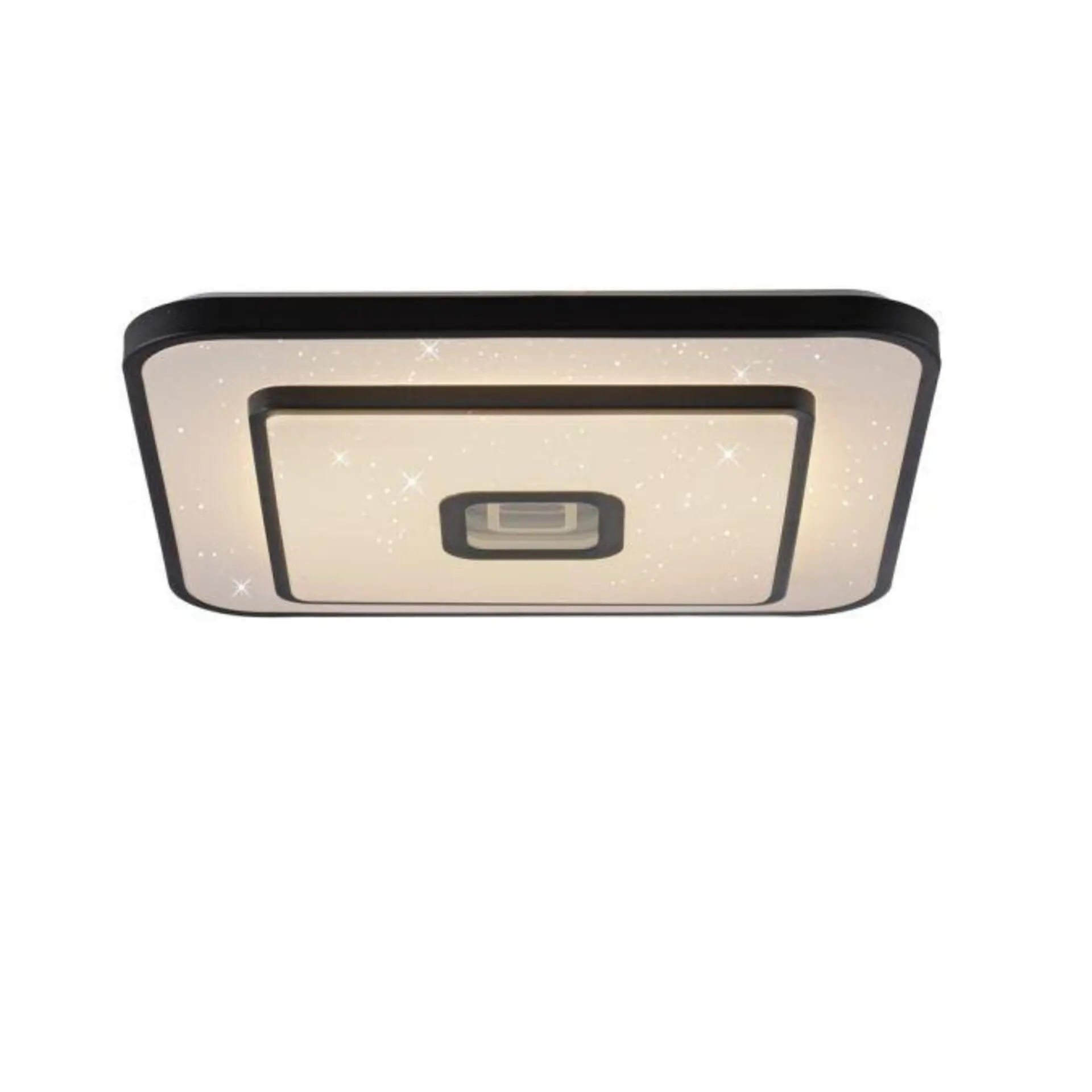 LD 15457-18 LED stropní svítidlo TURANUS, černá, hranaté, 50 cm, hvězdné nebe, 3000K - JUST LIGHT