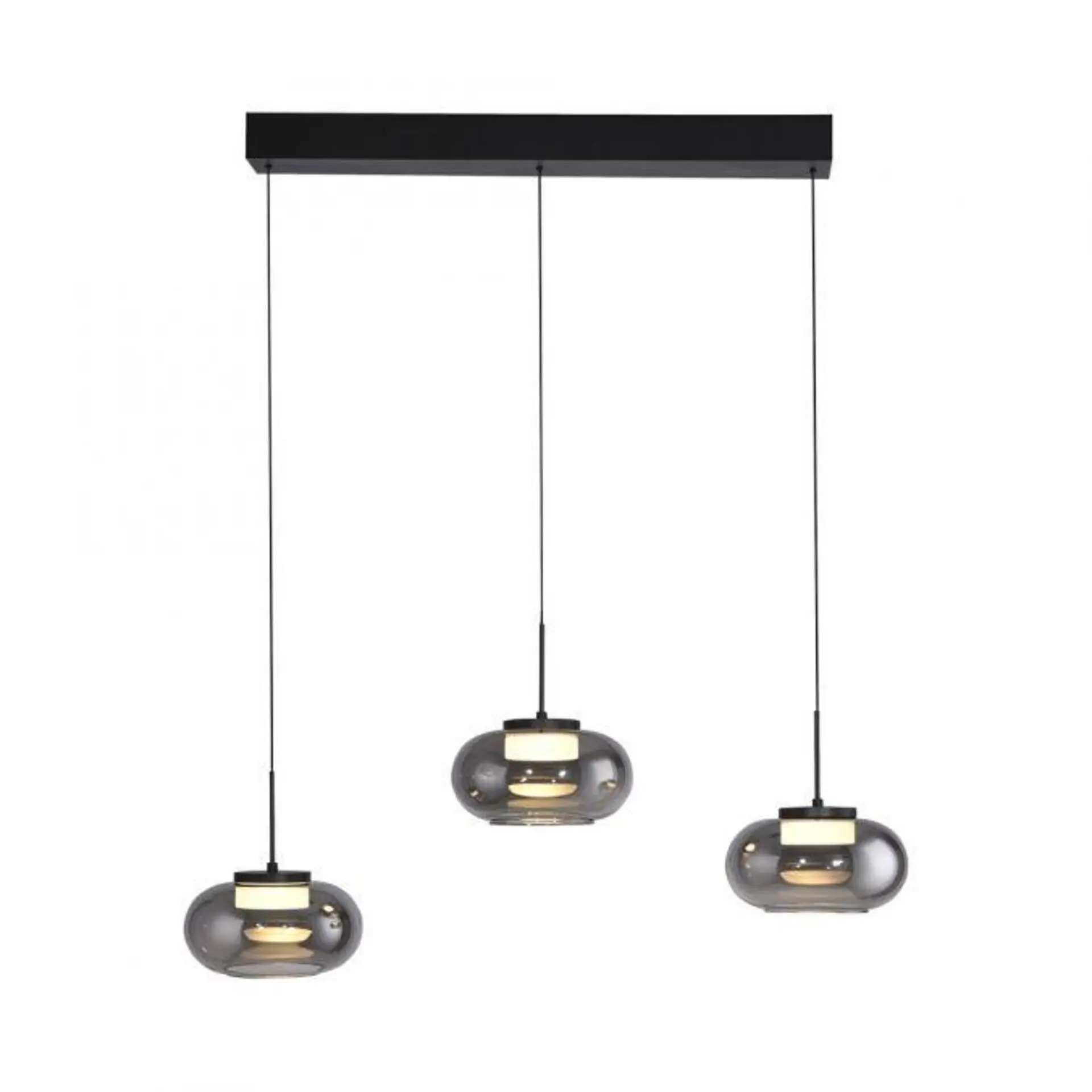 LD 15472-18 Kolekce Schöner Wohnen Závěsné svítidlo SIA černá, 3-ramenné, stmívatelné, SimplyDim, nastavitelná výška, 3000K - JUST LIGHT