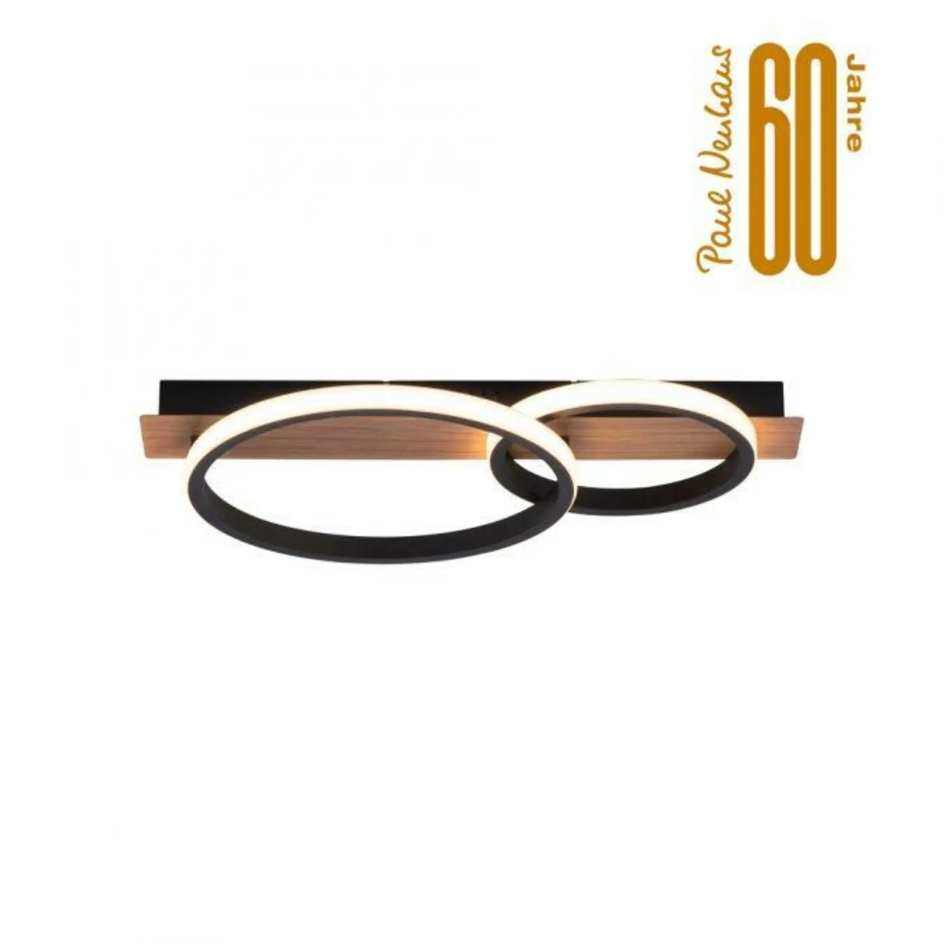 LD 15615-78 TROOPER LED moderní stropní svítidlo s dřevěným dekorem, 53 x 30 cm, 3000K - LEUCHTEN DIREKT / JUST LIGHT