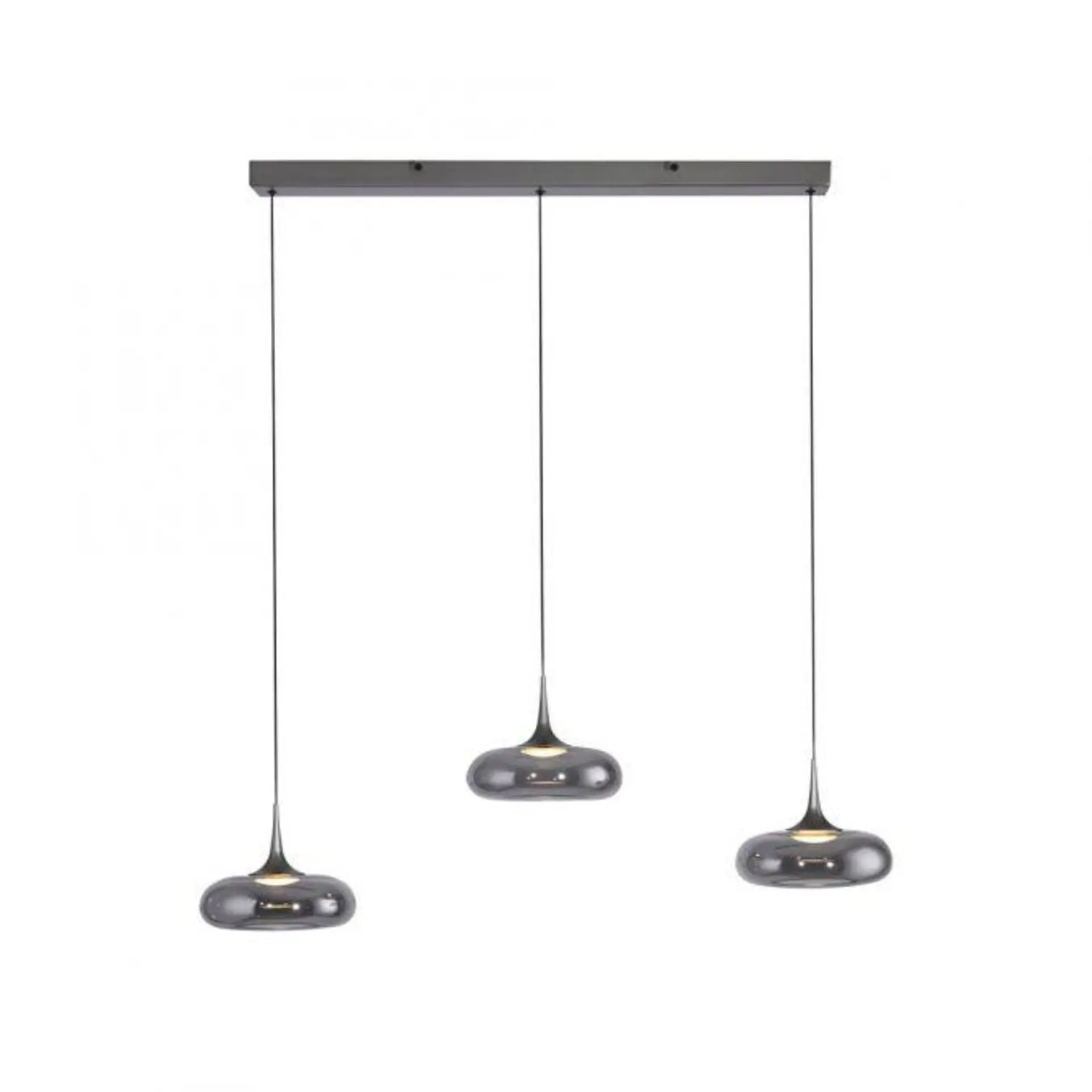PAUL NEUHAUS JUST LIGHT Kolekce Schöner Wohnen LED závěsné svítidlo POSH, šedé, stmívatelné, Comfort Lift, SimplyDim 3000K
