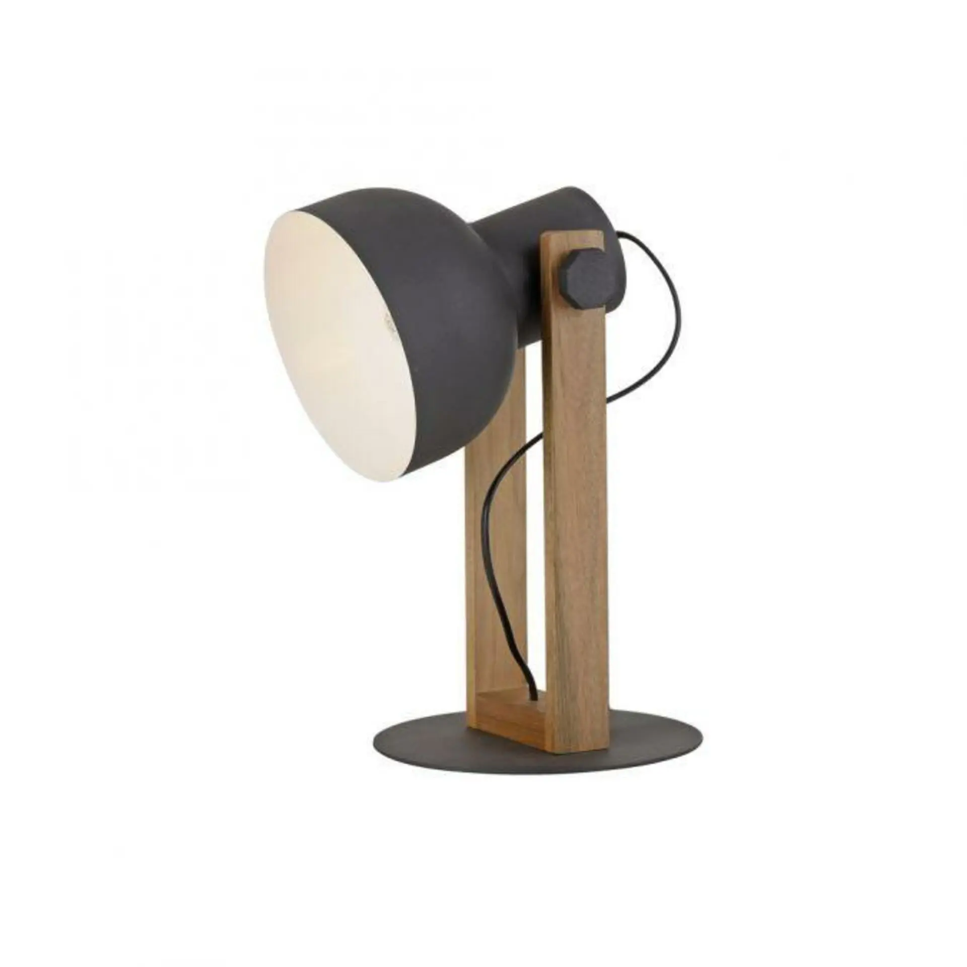 LD 15746-18 CUP 2.0 stolní lampa černá dřevo z akácie nastavitelná výška industriální - JUST LIGHT