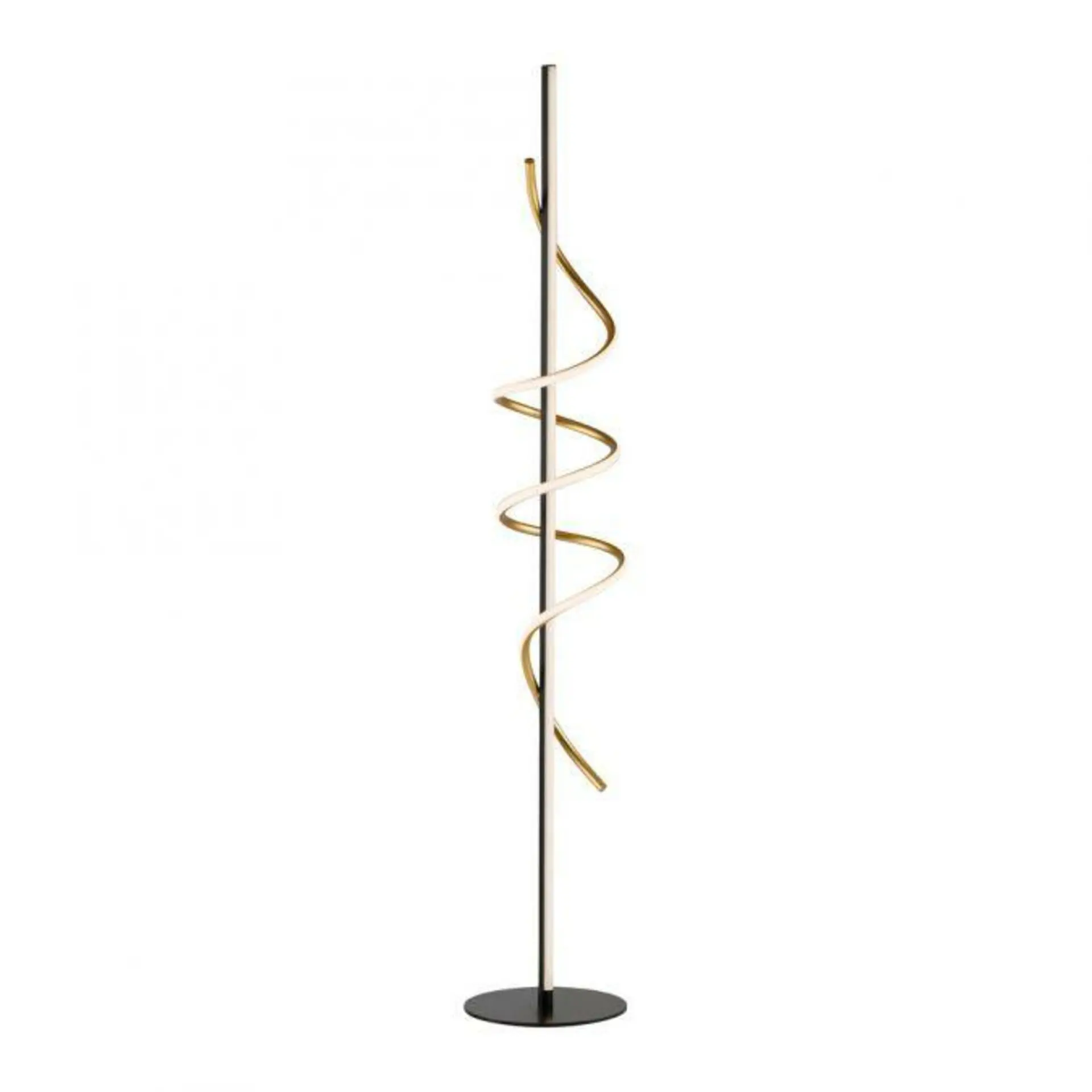 LD 19110-68 EMANDA LED stojací svítidlo černé mosaz stmívatelné šňůrový stmívač zakřivené 3000K - JUST LIGHT