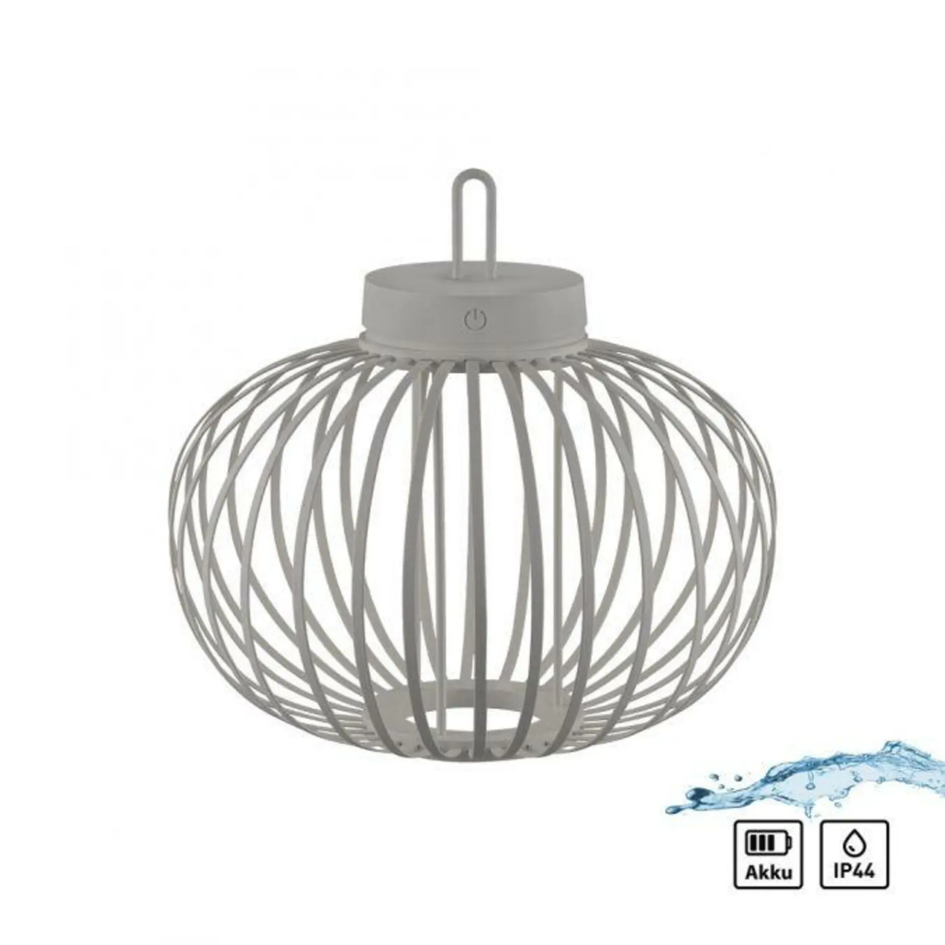 LD 19304-40 AKUBA LED stolní lampa průměr 36cm moblní na baterie USB IP44 stmívatelné dotykem 2700K - JUST LIGHT