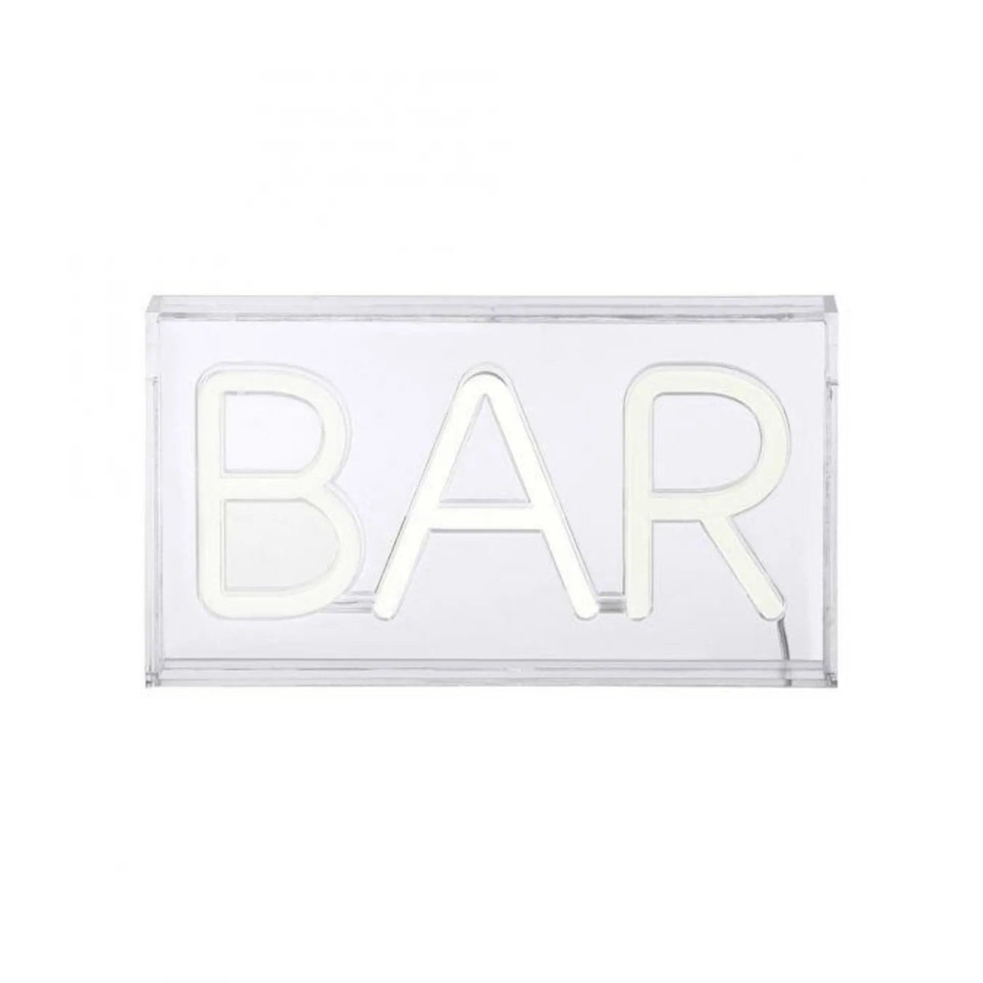 LD 85026-16 NEON-BAR LED nástěnné svítidlo bílé nápis BAR, USB, dekorační šňůrový vypínač - LEUCHTEN DIREKT / JUST LIGHT