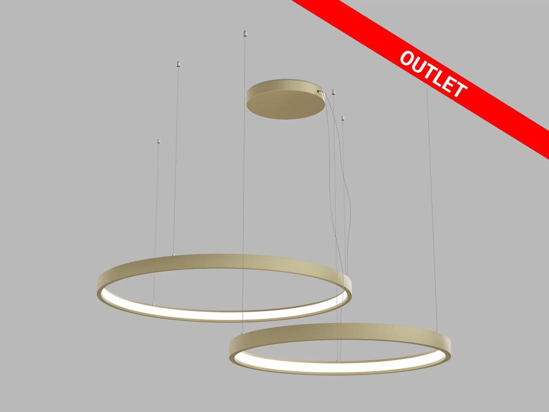 LED2 3275357D Závěsné svítidlo CIRO SET 2 P-Z, G DALI/PUSH DIM 100W 3000K/4000K zlatá
