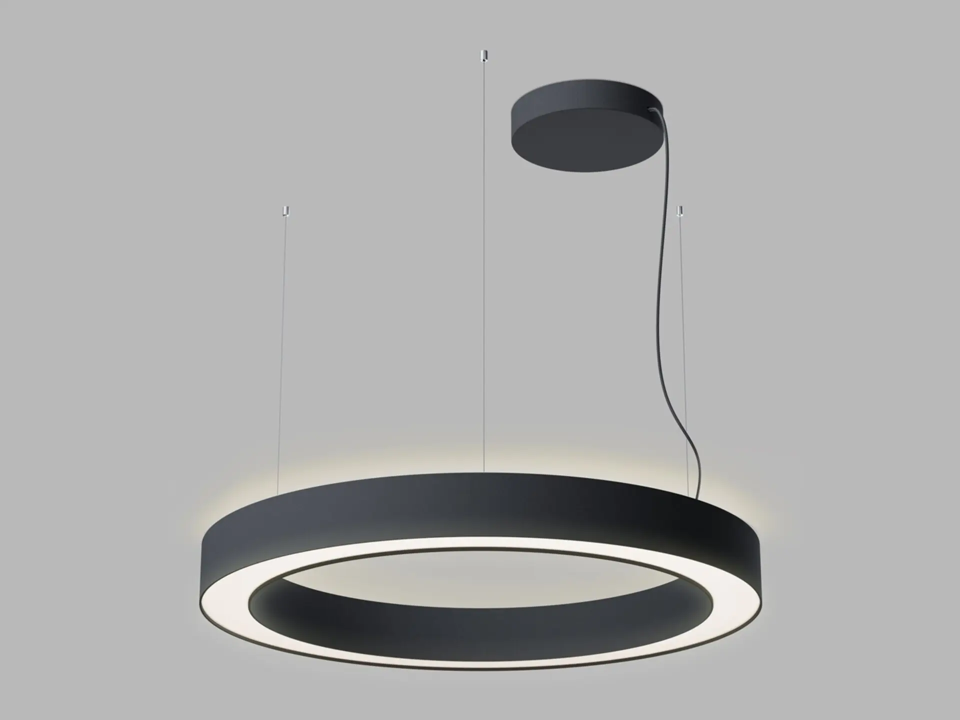 LED2 3276473D Závěsné svítidlo SATURN SLIM II 80 P/N-Z, B DALI/PUSH 80W (50+30) 2700K/3000K/4000K černá