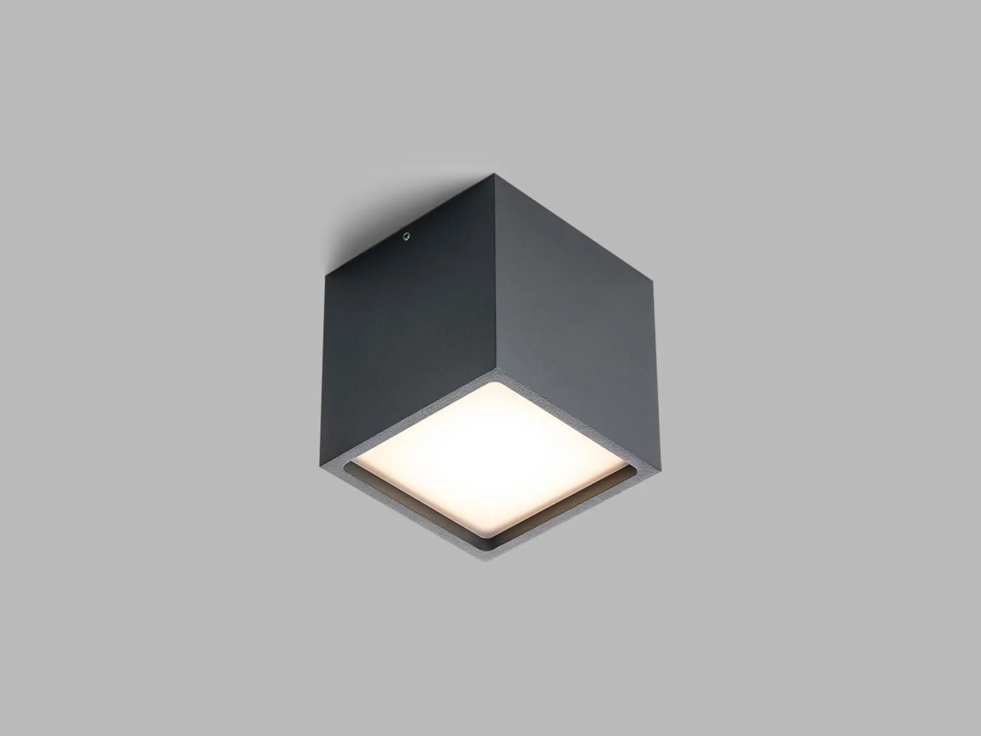 LED2 5111134DT Venkovní stropní svítidlo CUBE, A TRIAC 12W 3000K antracit