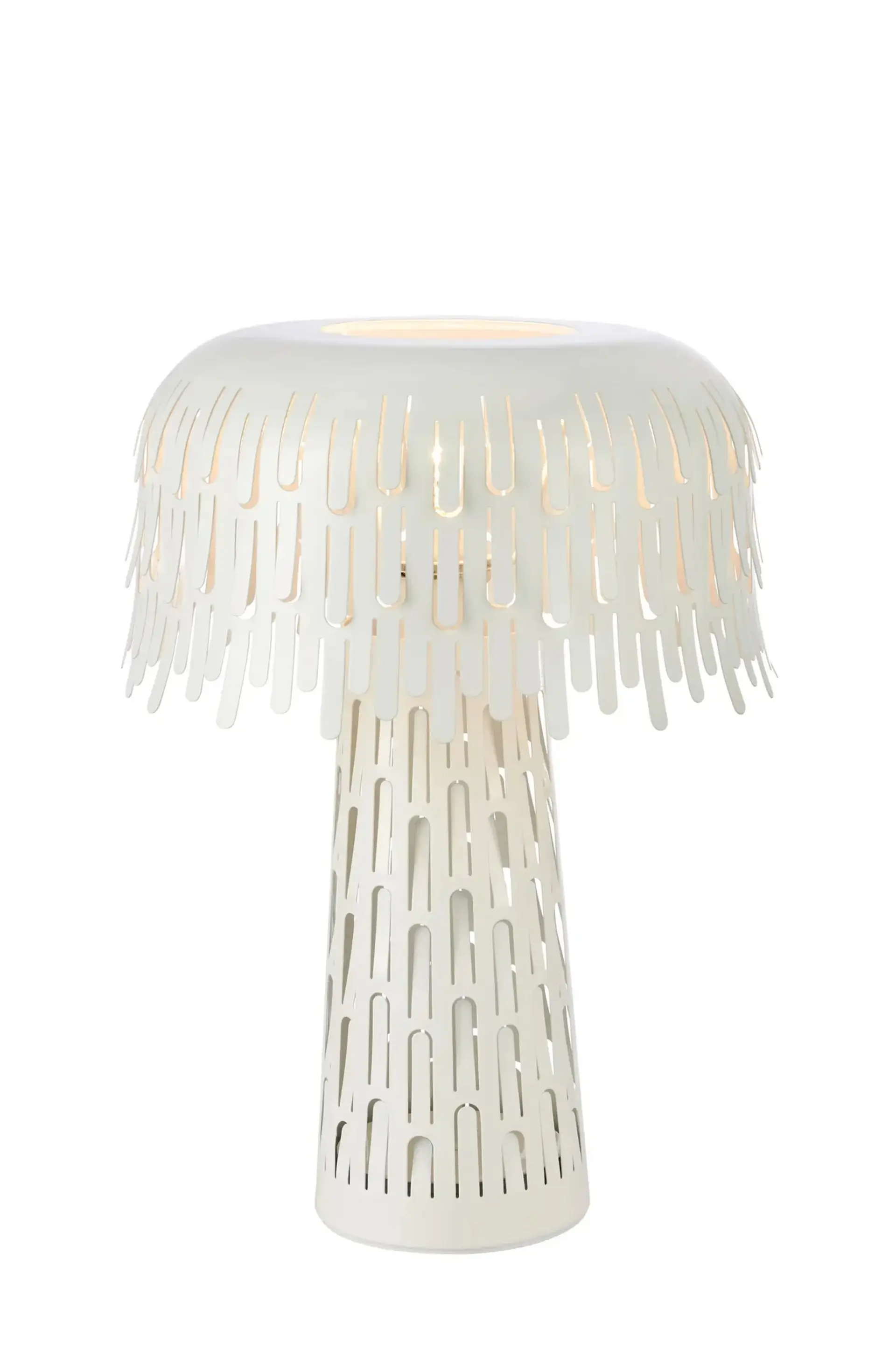 Bílá stolní lampa s kovovým stínidlem (výška 38 cm) Verbera – Markslöjd