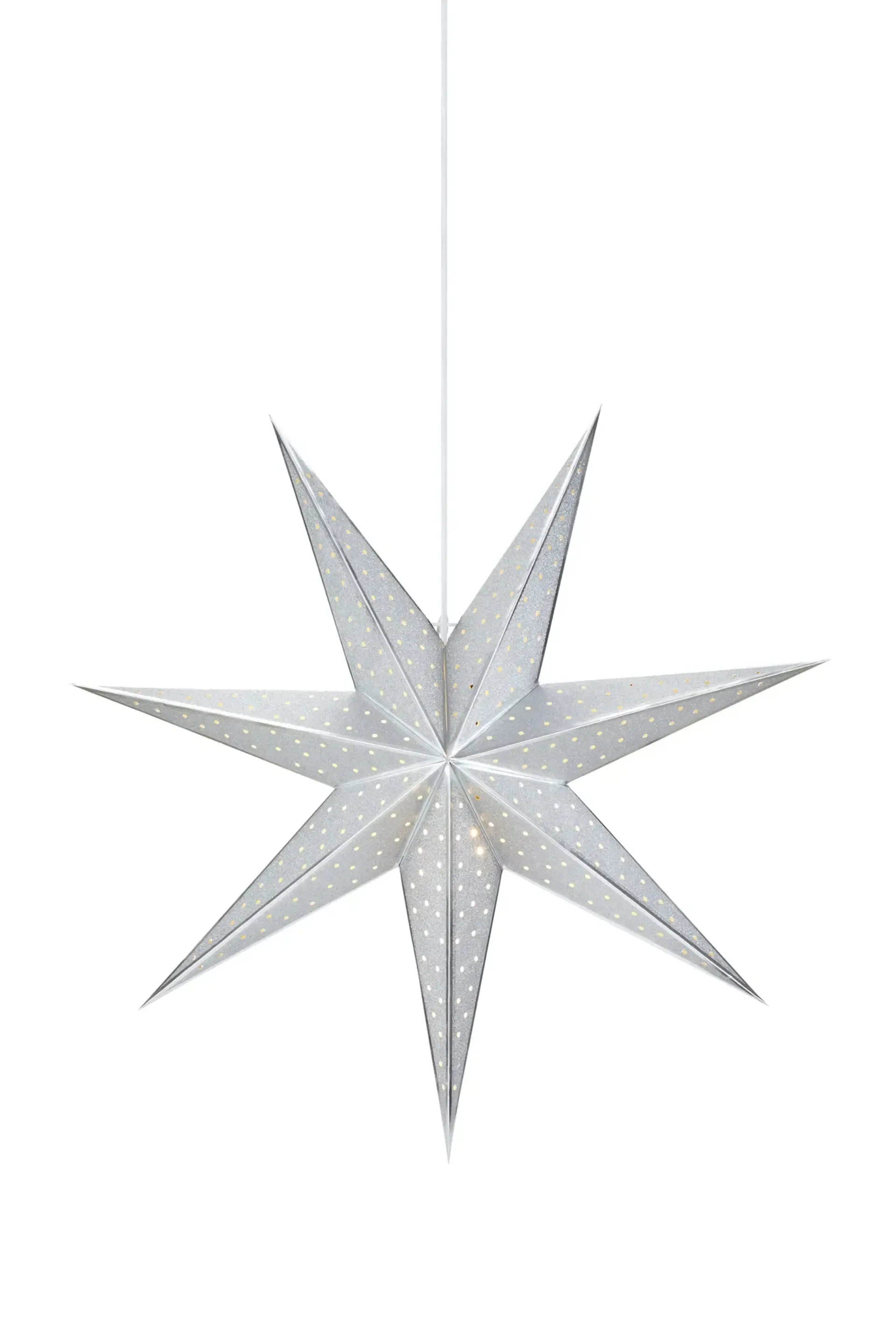 MAR 705788 Glitter stříbrná závěsná hvězda 75 cm - Markslöjd