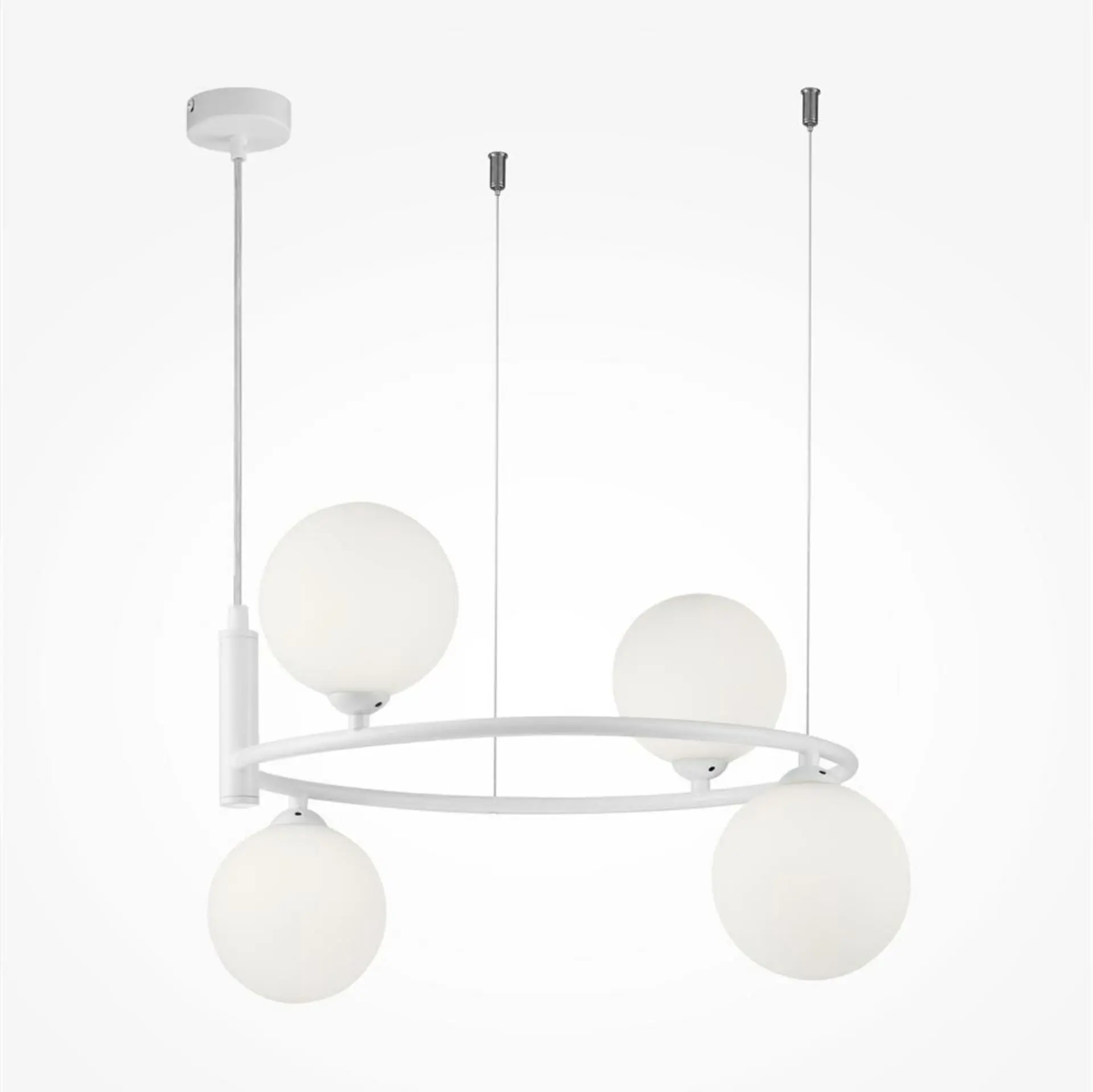 M MOD013PL-04W Závěsné svítidlo Ring 4xG9 bílá kov sklo designové - MAYTONI