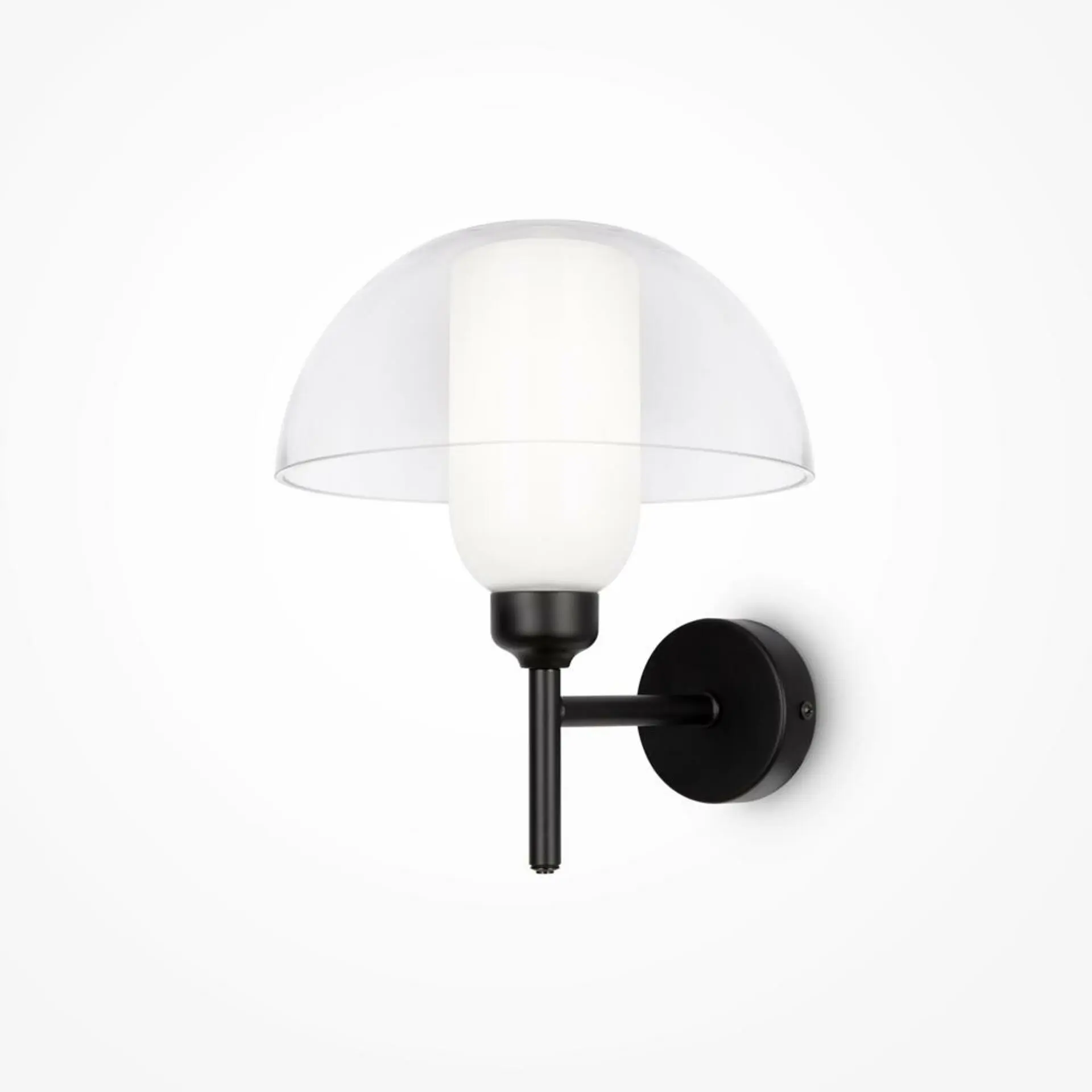M MOD177WL-01B Nástěnné svítidlo Memory E14 40W černý kov průhledné sklo - MAYTONI