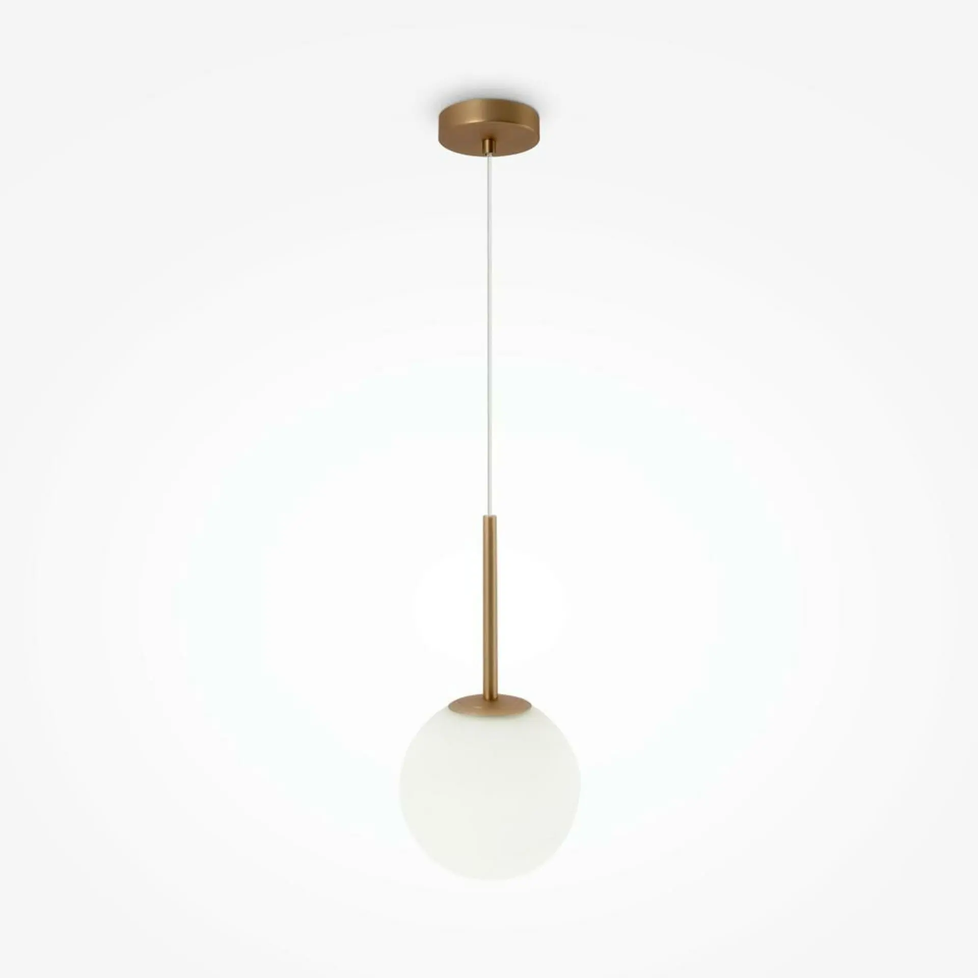 M MOD321PL-01G2 Závěsné svítidlo Basic form 40W bílá/zlatá kov/sklo moderní design  - MAYTONI