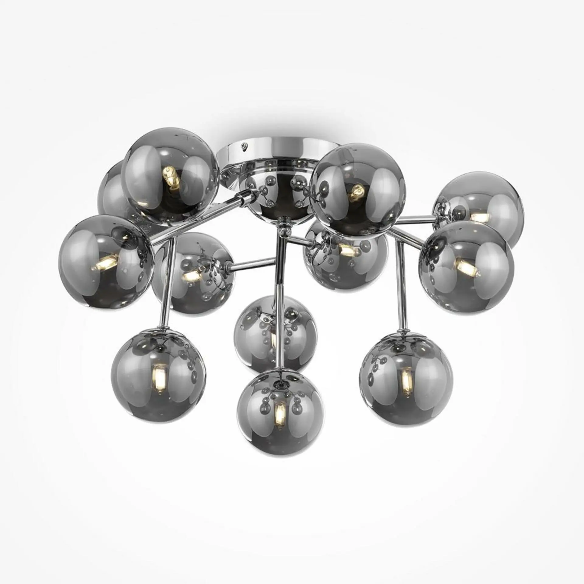 M MOD545PL-12CH Stropní svítidlo Dallas 12xG9 336W kouřové sklo chrom kov designové - MAYTONI