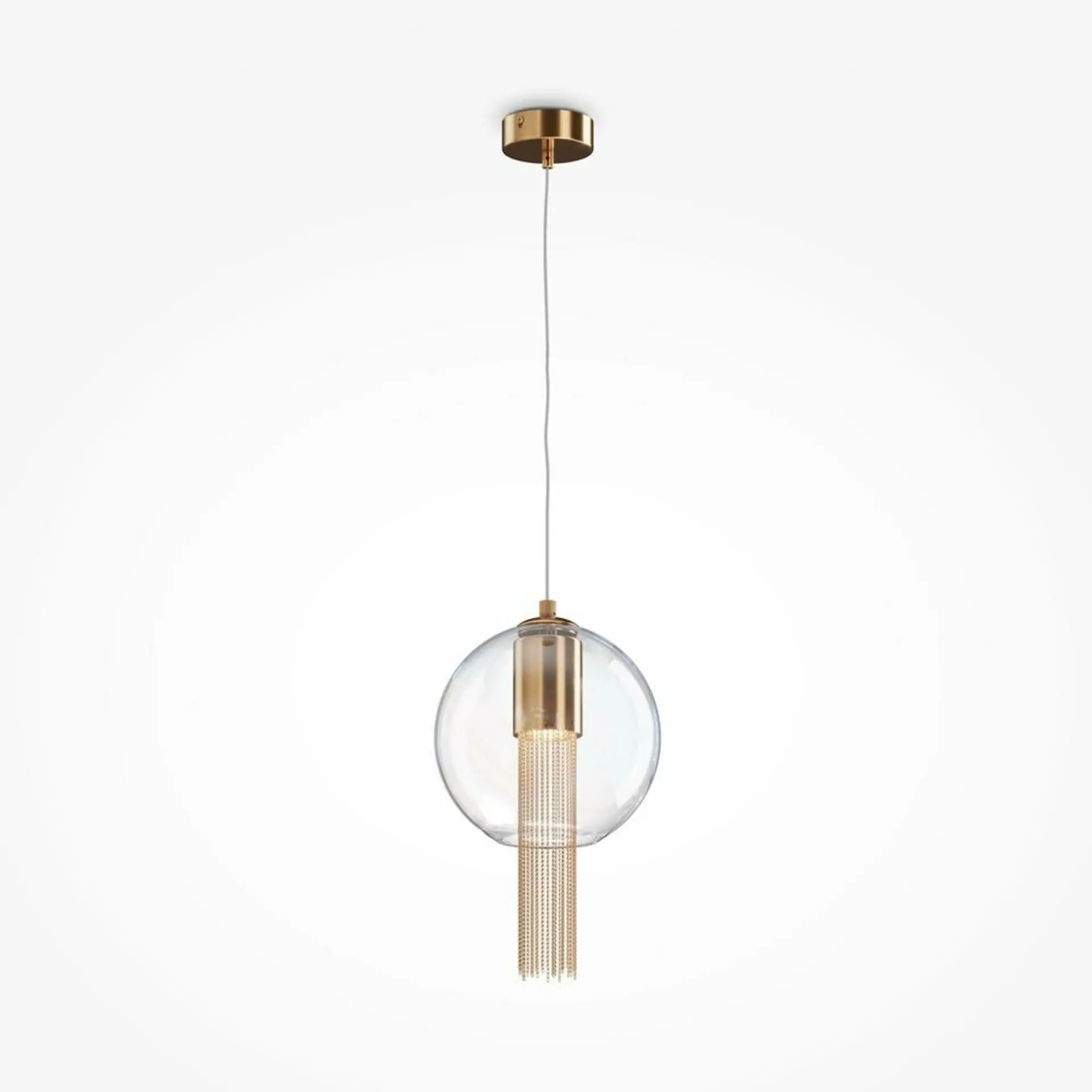 M P095PL-01BZ Závěsné svítidlo Flusso 12W čirá sklo bronz kov designové - MAYTONI