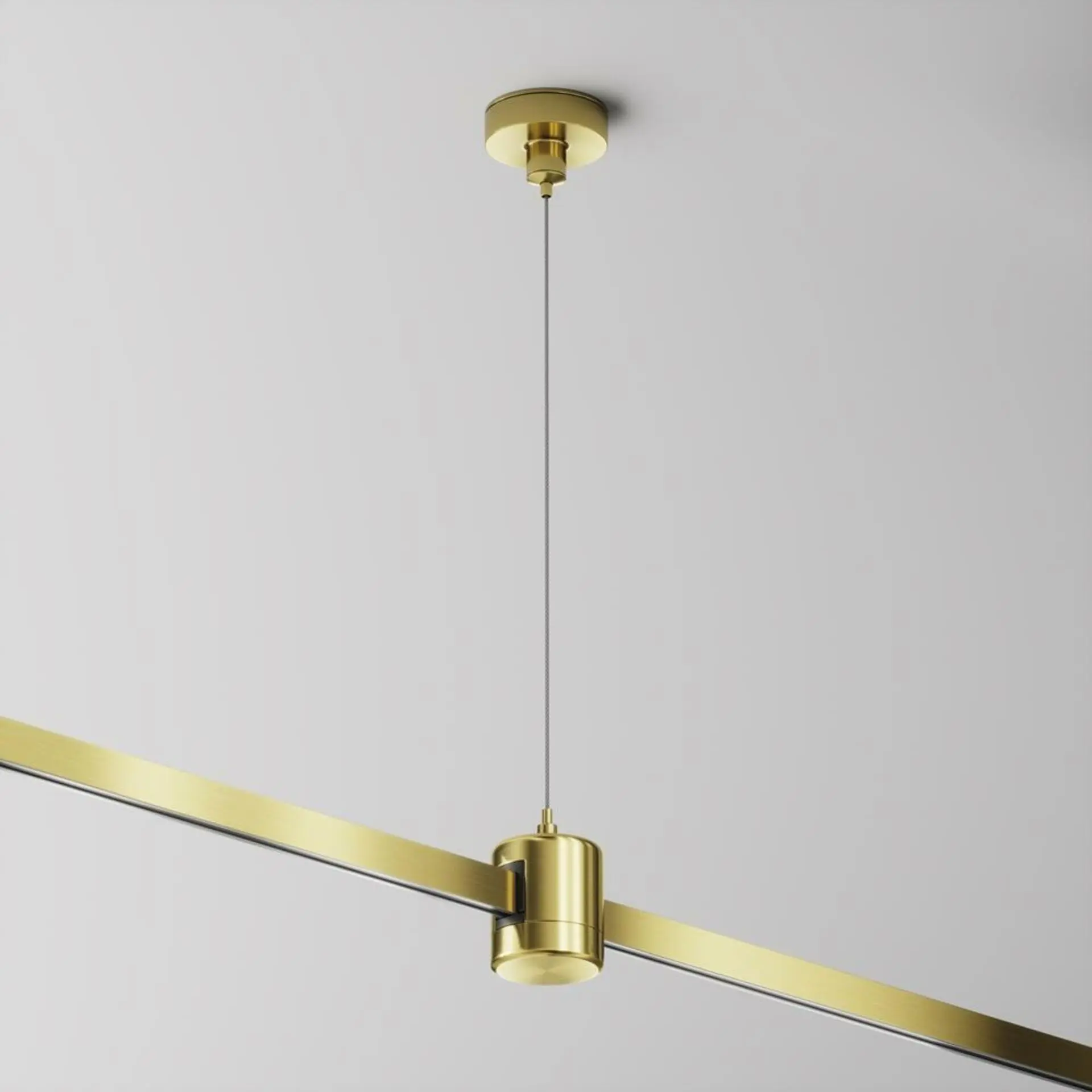 M TRA157SW-IPC1-BS Lankový závěs s prodlužovací spojkou 24V mosaz hliník pro magnetickou lištu Flarity - MAYTONI