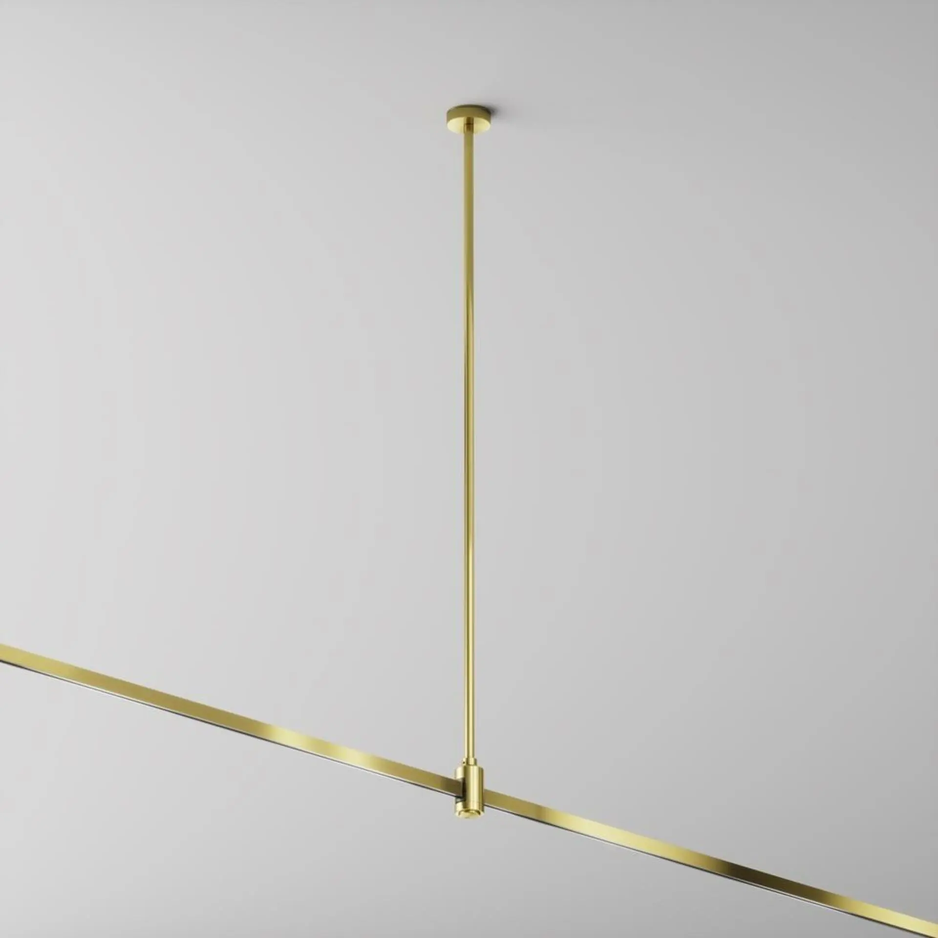 M TRA159C-B1-BS Stropní upevnění s napájením 700 mm 24V mosaz hliník pro magnetickou lištu Flarity - MAYTONI