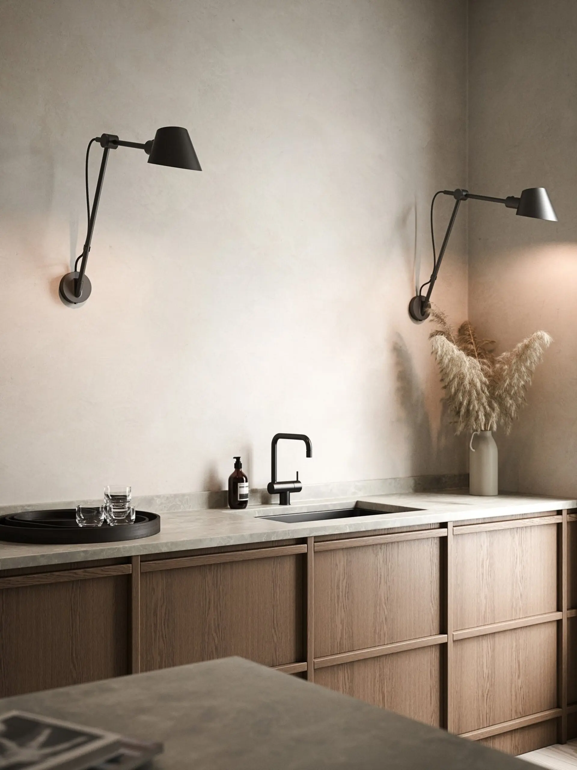NOR 2020455003 Nástěnné svítidlo Stay Long Wall 60W E27 černá - NORDLUX