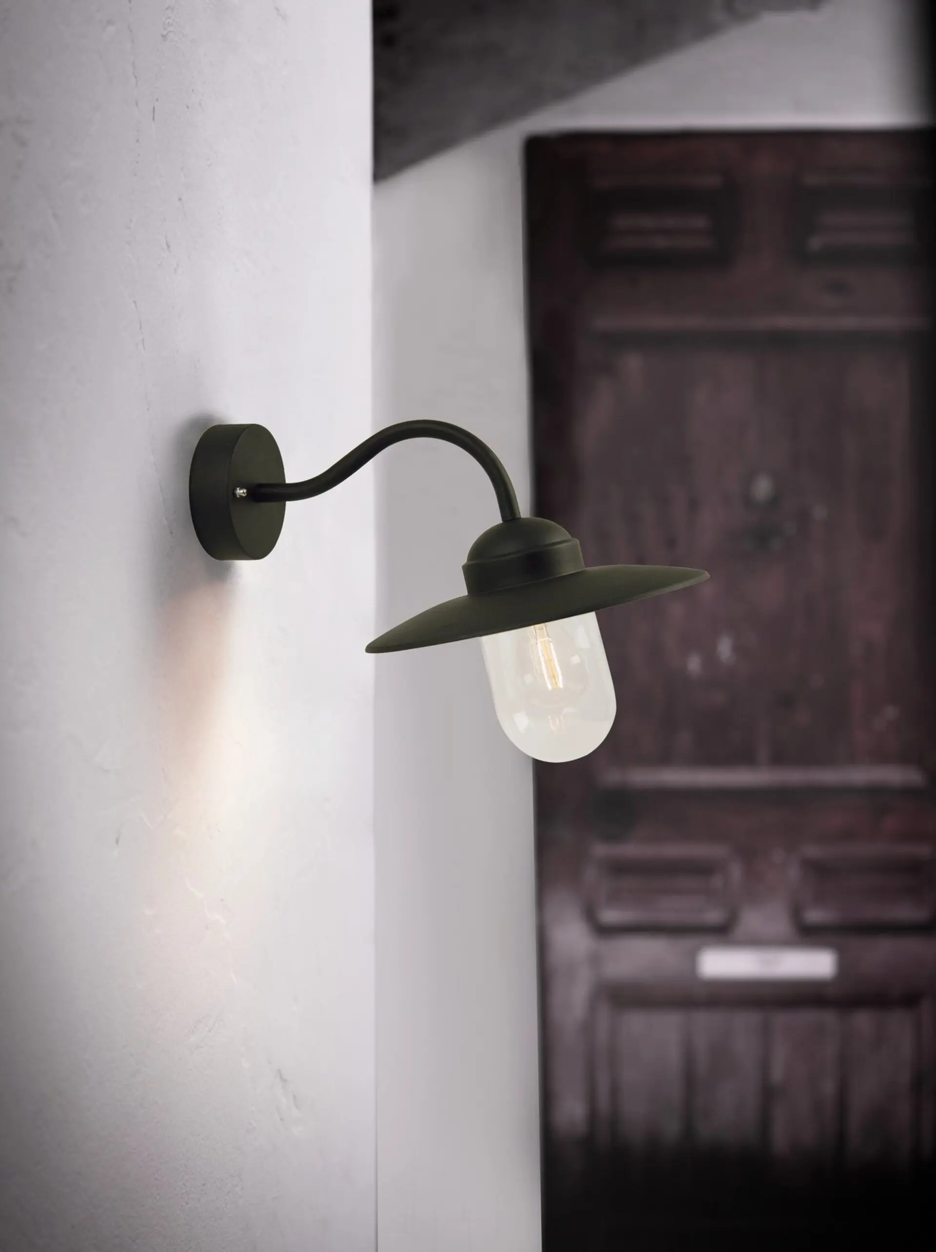 NOR 22671003 Venkovní nástěnné svítidlo Luxembourg 1x60W E27 černá čirá - NORDLUX
