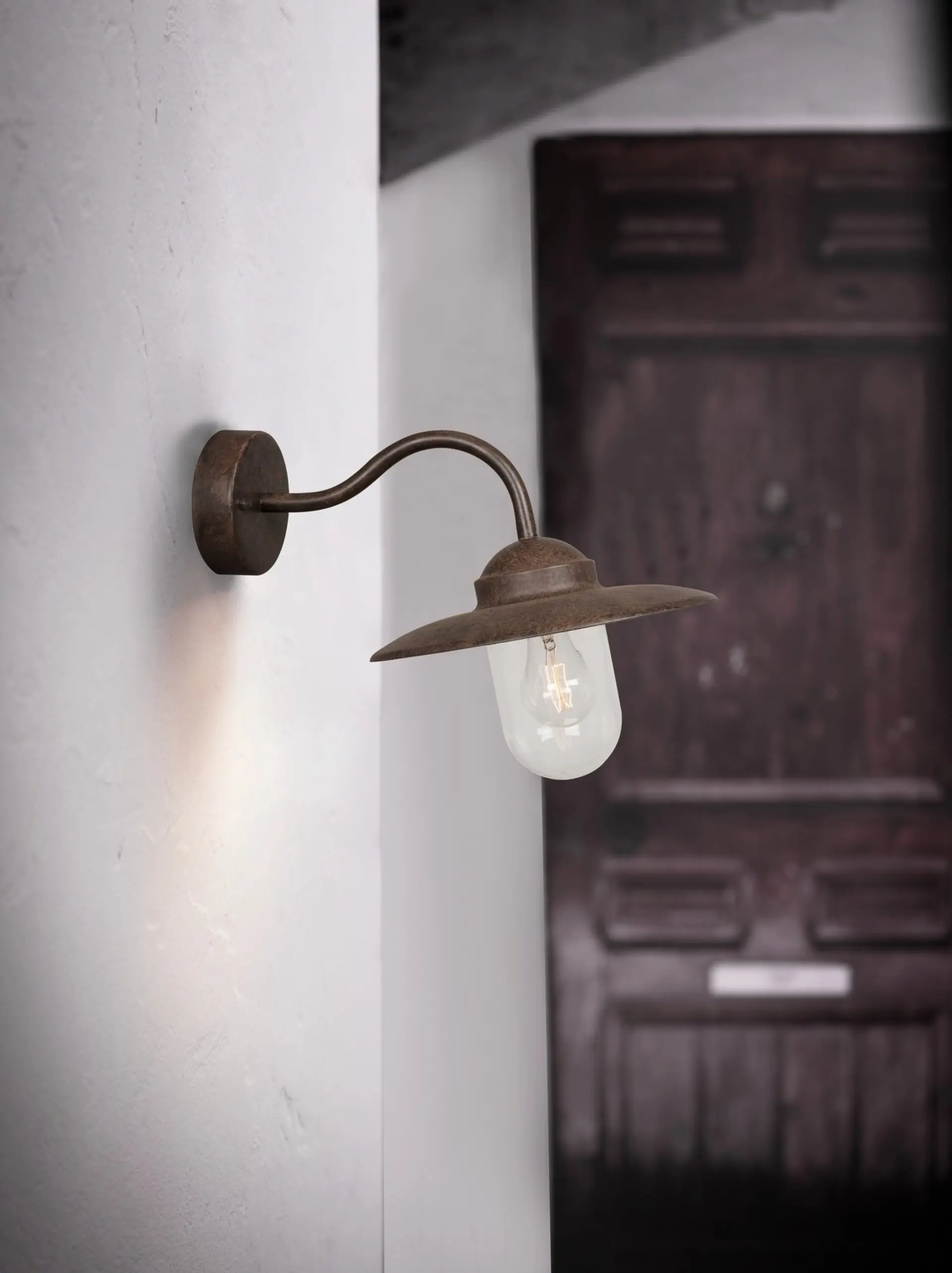NOR 22671009 Venkovní nástěnné svítidlo Luxembourg 1x60W E27 rez čirá - NORDLUX
