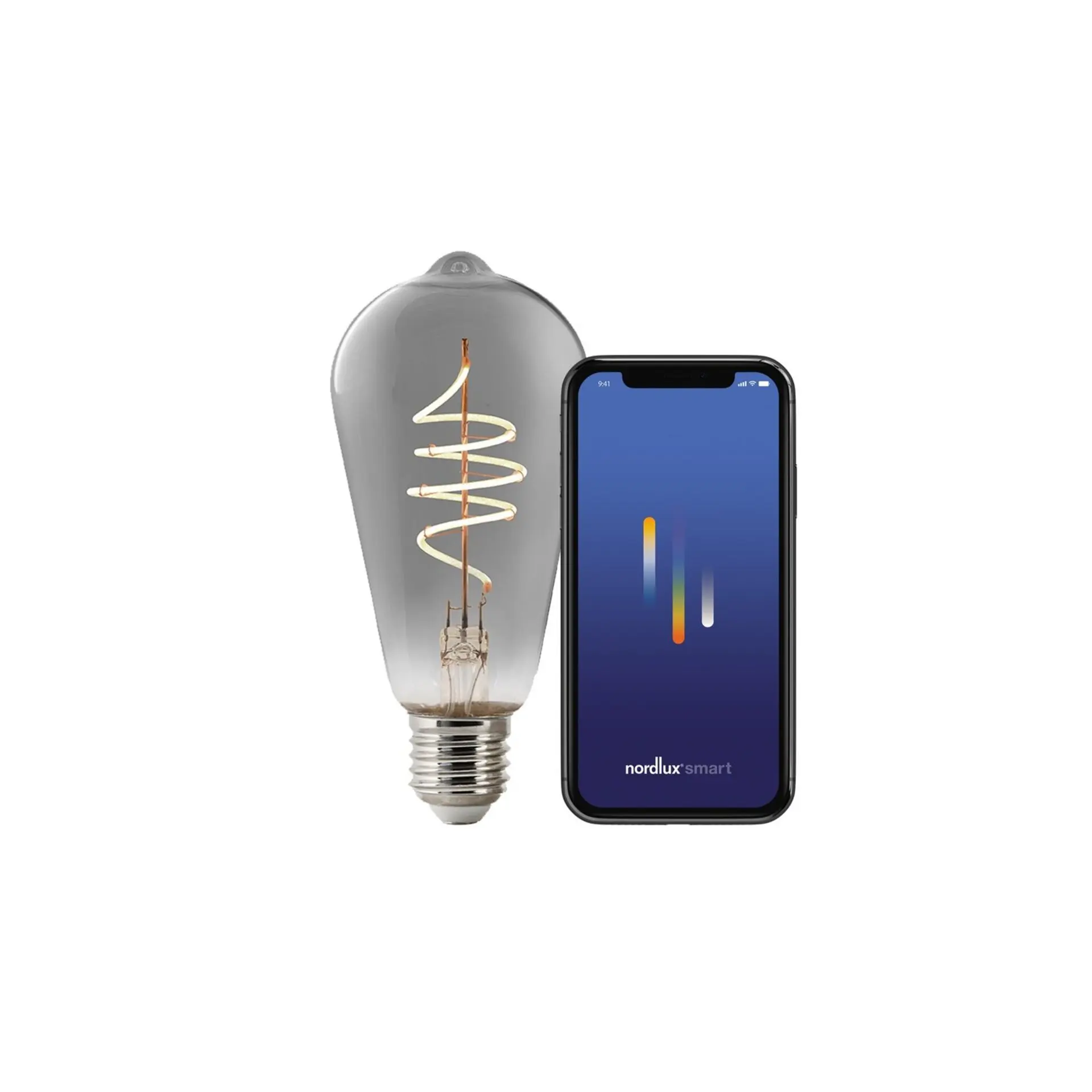 NOR 2280022747 Smart E27 ST64 1800K LED žárovka kouřová - NORDLUX
