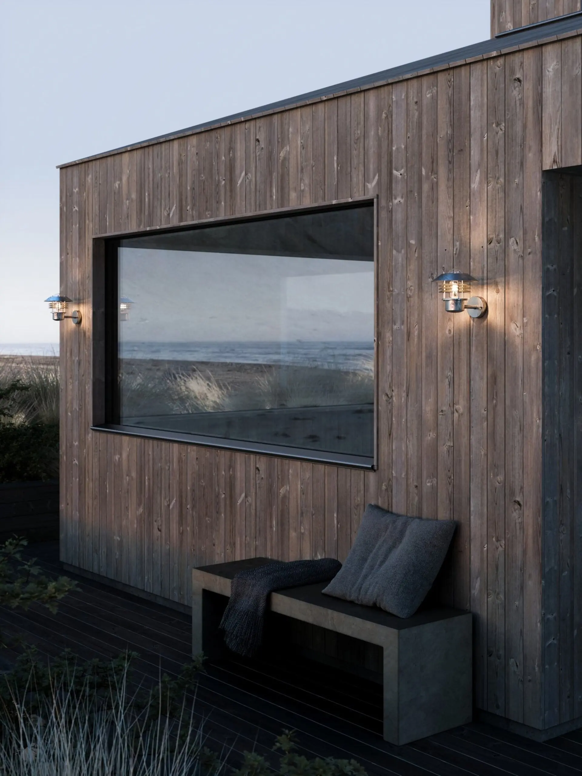 NOR 25091031 Venkovní nástěnné svítidlo Vejers 1x60W E27 galvanizovaná čirá - NORDLUX