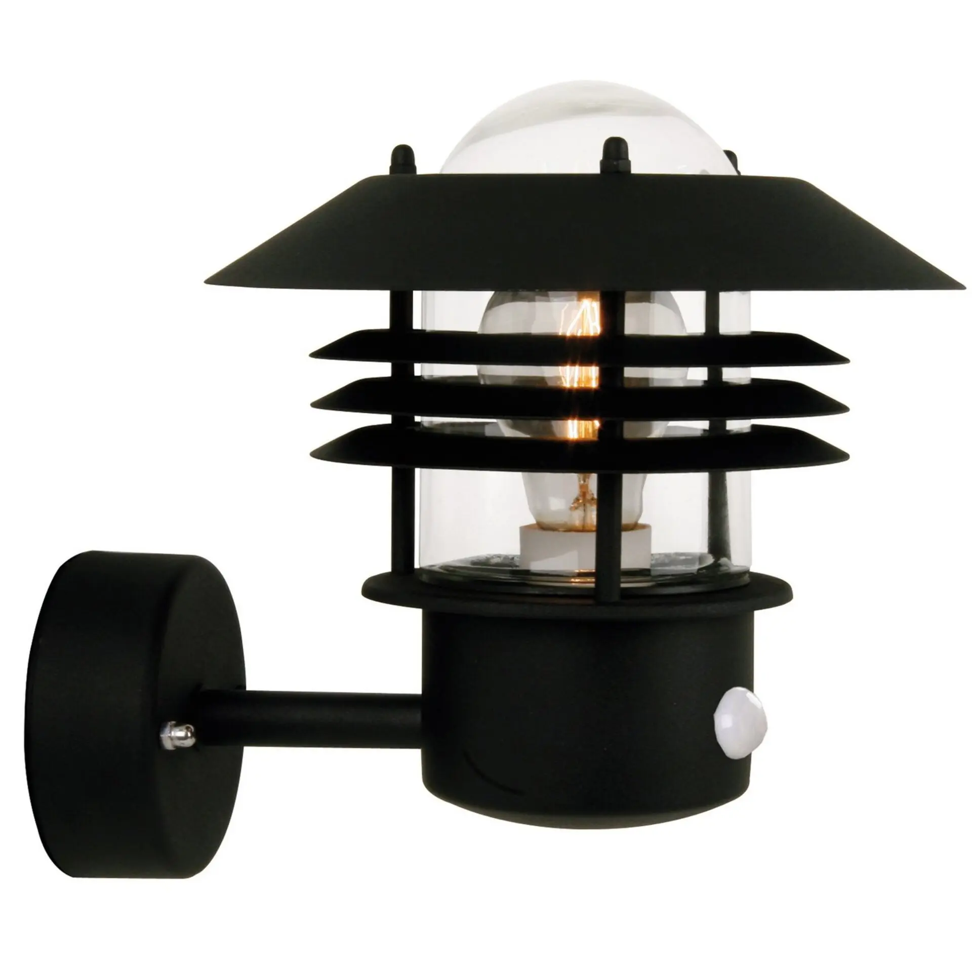 NOR 25101003 Venkovní nástěnné svítidlo Vejers Sensor 1x60W E27 černá čirá - NORDLUX