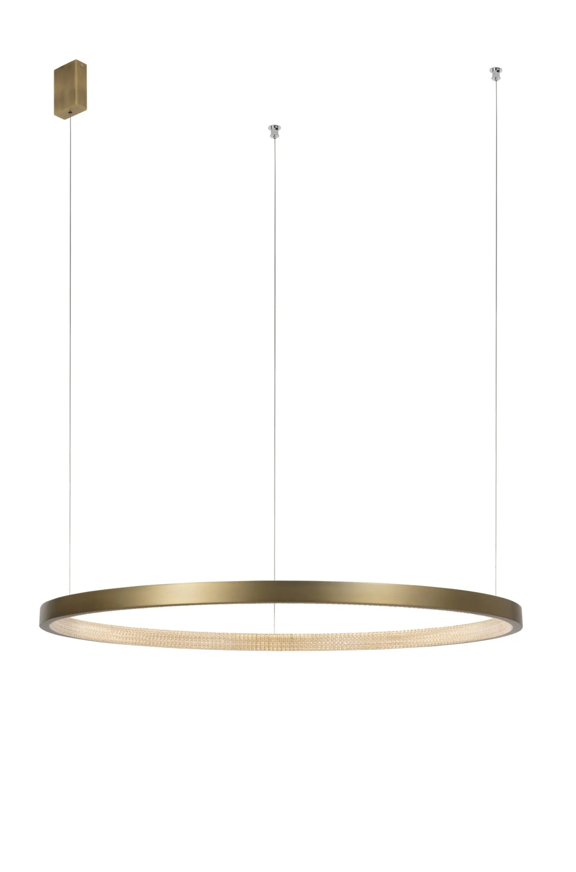 Nova Luce Elegantní závěsné LED svítidlo Vegas v luxusním zlatavém designu - 35 W LED, 1900 lm, pr. 1080 mm NV 86016805