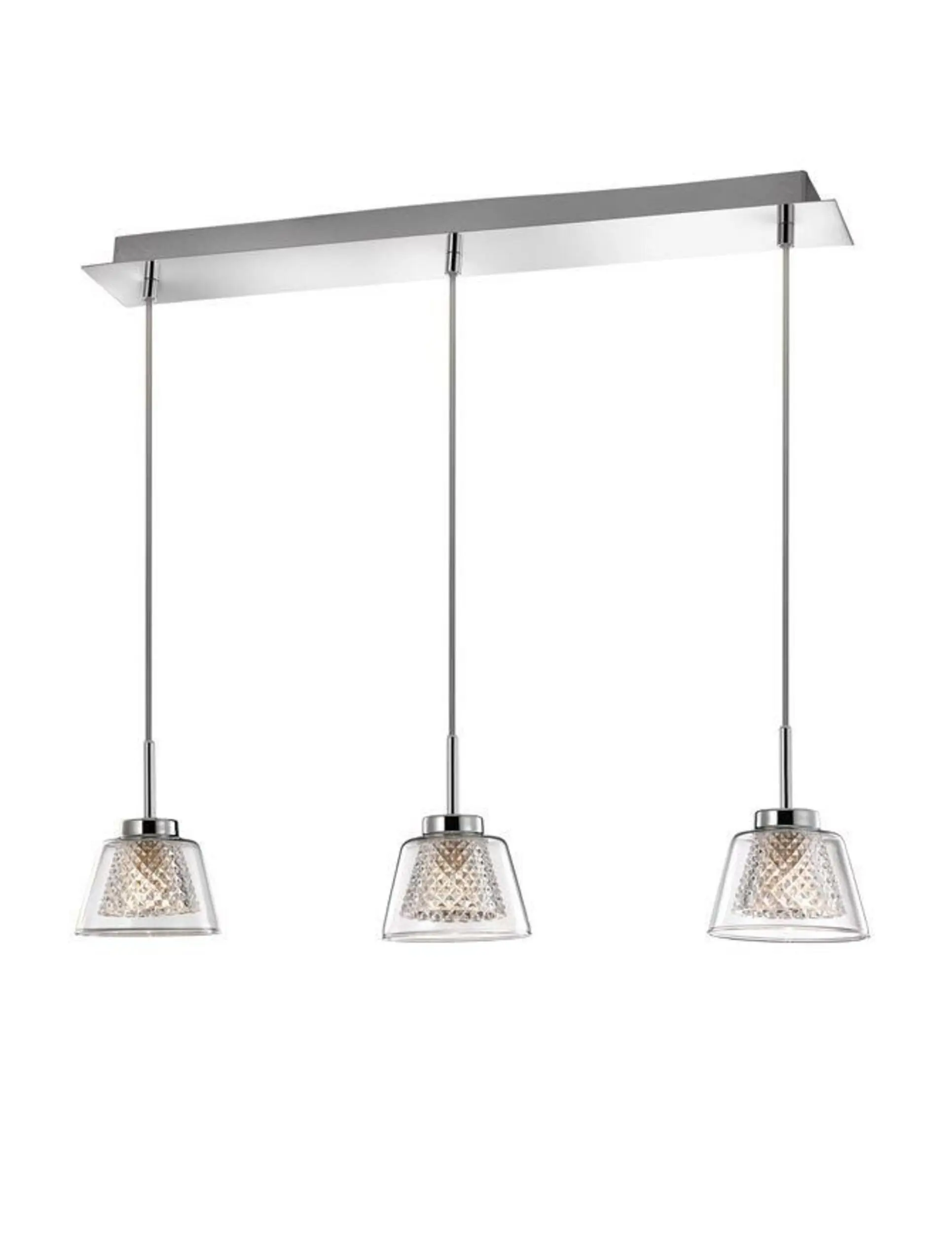 NOVA LUCE závěsné svítidlo BOCCALE chromovaný hliník čiré sklo G9 3x5W 230V IP20 vč. žárovky 1300301303