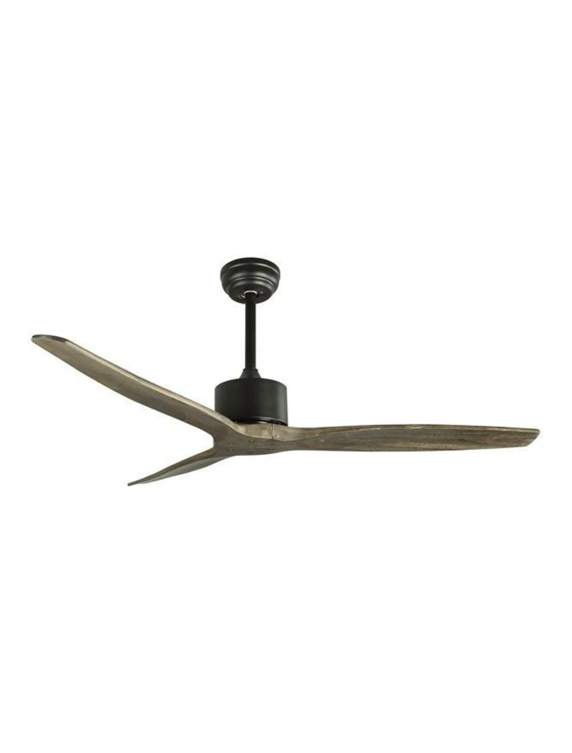 NV 5231301 Stropní ventilátor VENTO tělo z oceli černá a dřevěné listy - NOVA LUCE