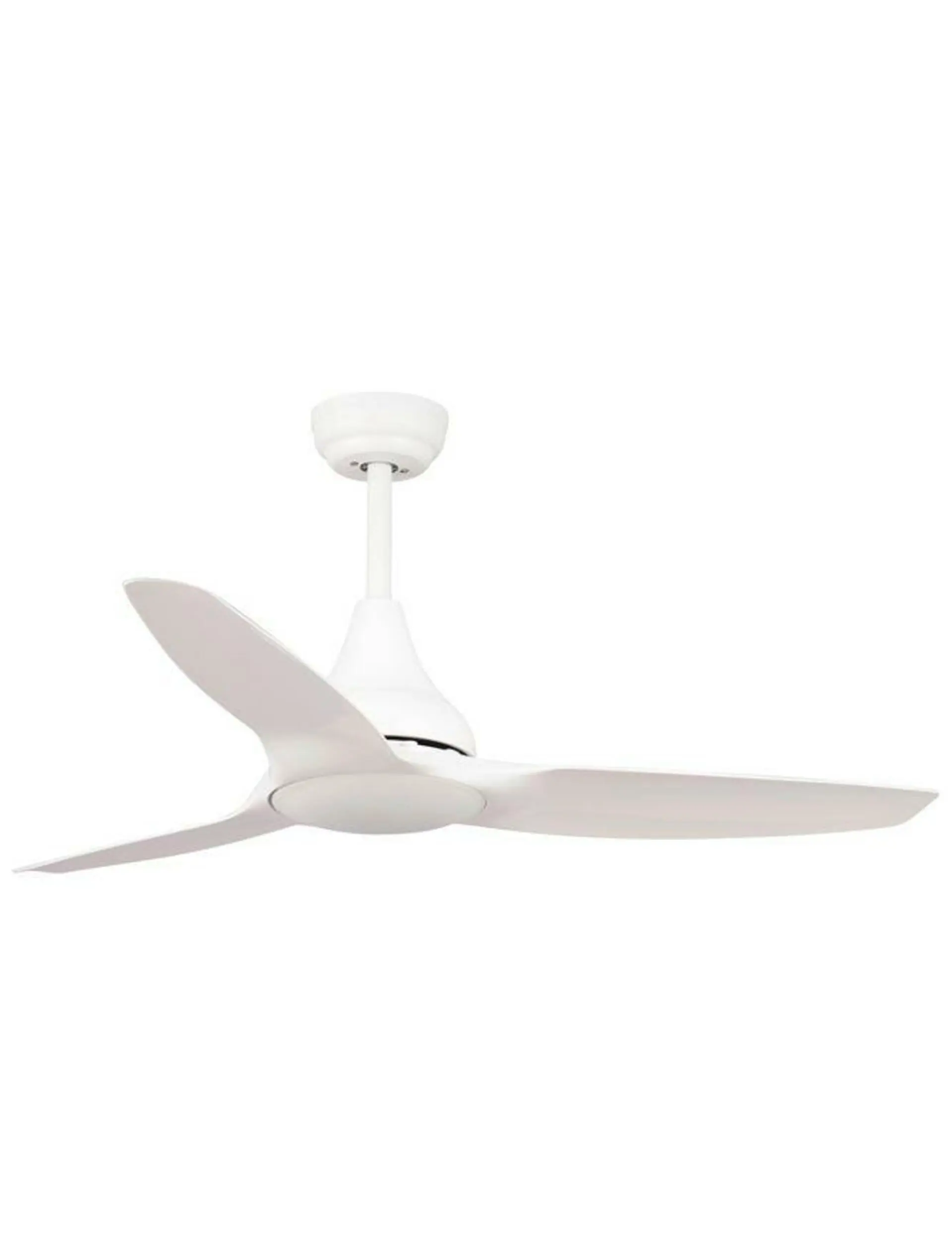 NOVA LUCE stropní ventilátor se světlem SAMOA tělo z oceli matná bílá a sklo 3ABS bílé listy LED 18W 3000K 5267301