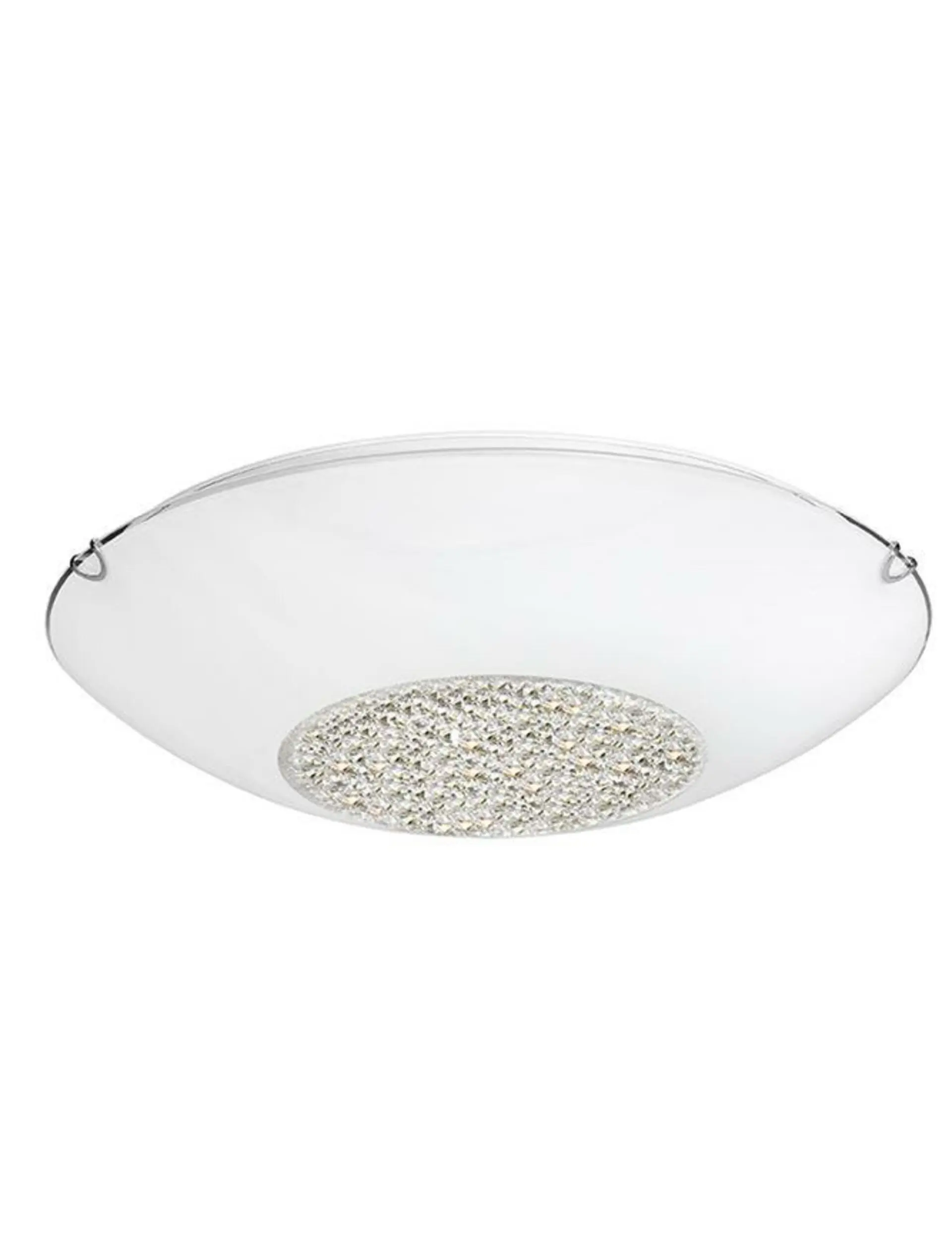 NOVA LUCE stropní svítidlo ERA bílé sklo a křišťál chromovaný kov E27 3x12W 6311803