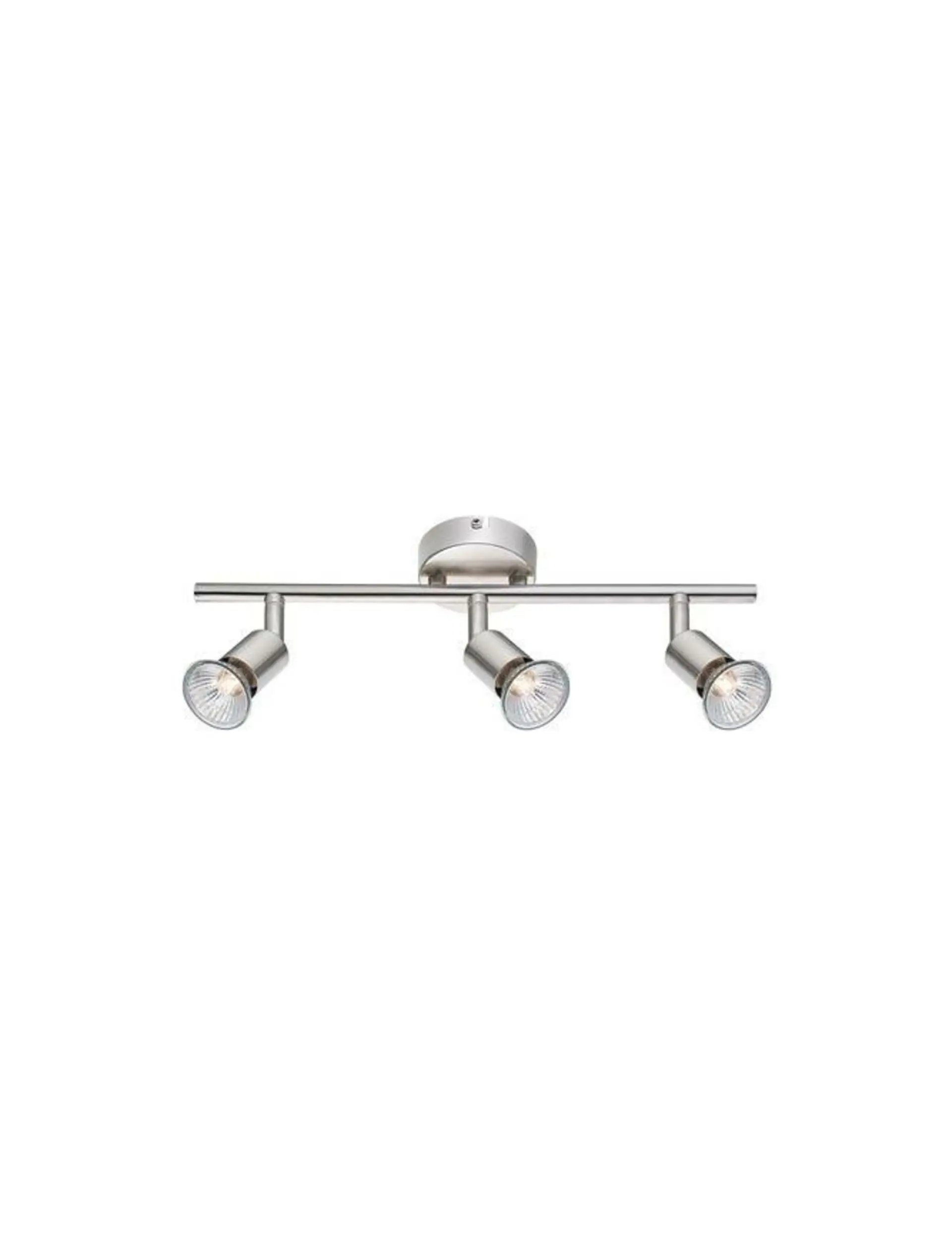 Nova Luce Moderní stropní lišta Base se třemi nastavitelnými spoty - 3 x 50 W, nikl NV 660003