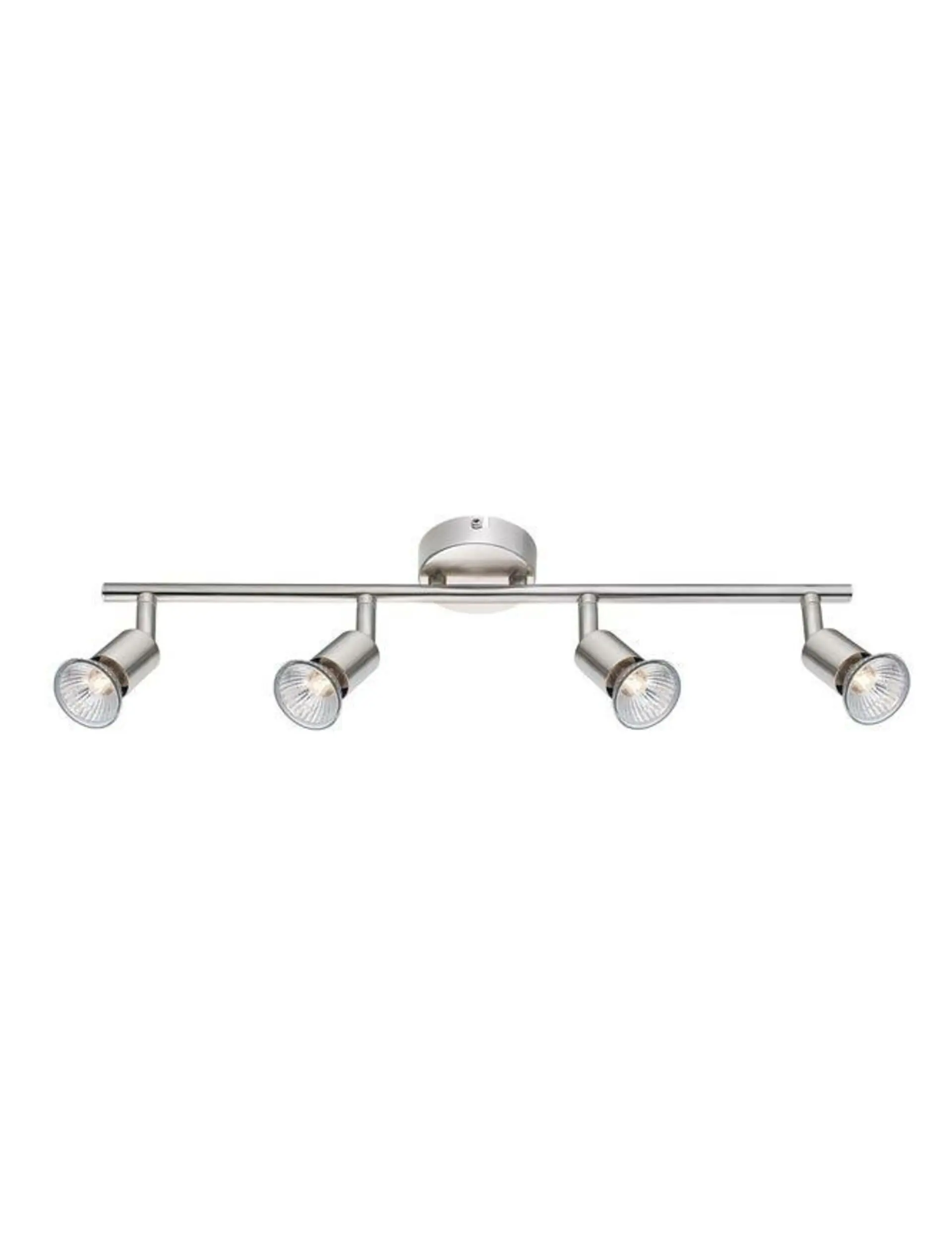 Nova Luce Moderní stropní lišta Base se čtyřmi nastavitelnými spoty - 4 x 50 W, nikl NV 660004