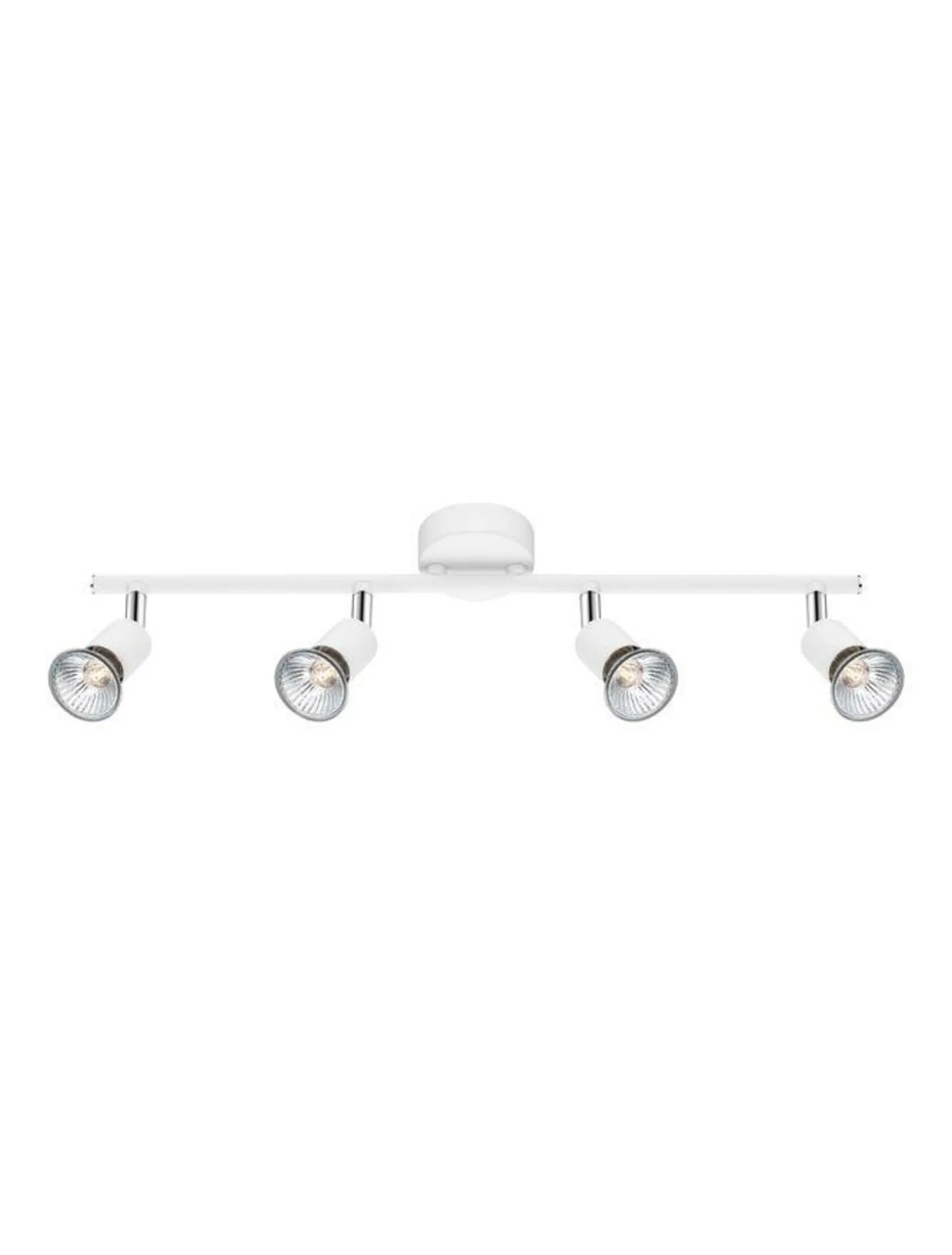 Nova Luce Moderní stropní lišta Base se čtyřmi nastavitelnými spoty - 4 x 50 W, bílá NV 661004