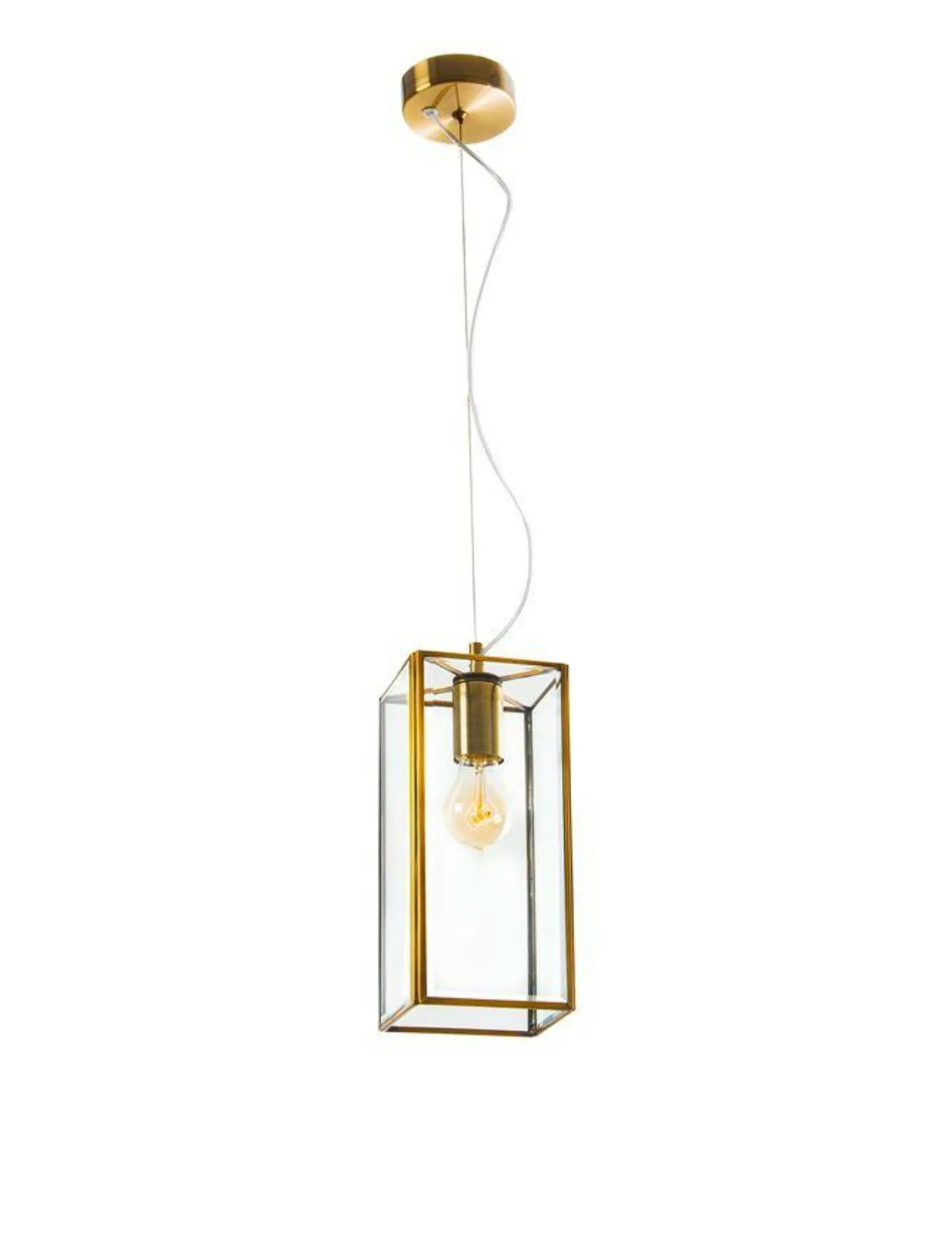 NOVA LUCE závěsné svítidlo FLAVIO antický kov mosaz čiré sklo E27 1x12W 230V IP20 bez žárovky 7152603