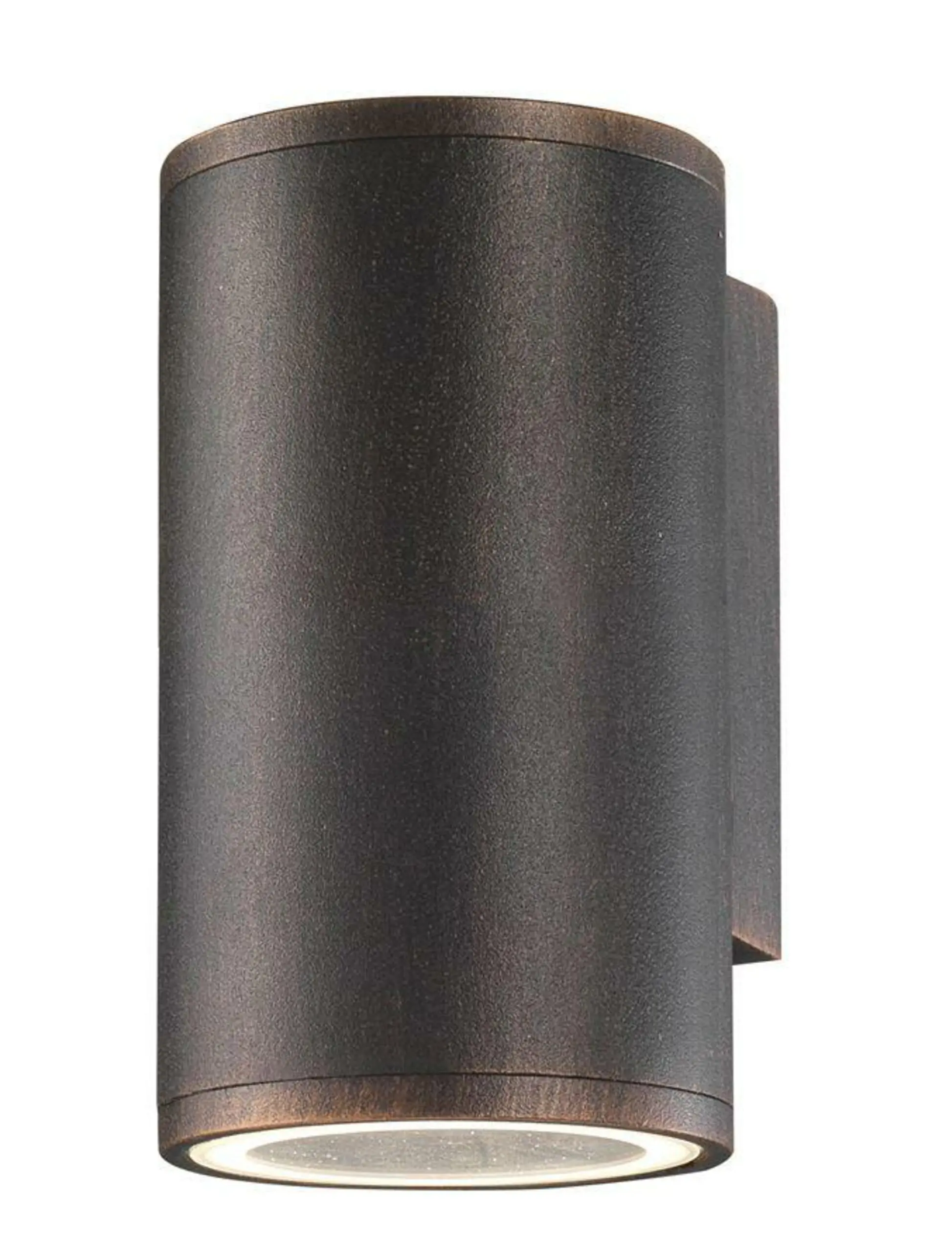 NOVA LUCE venkovní nástěnné svítidlo NODUS antický hnědý hliník skleněný difuzor GU10 1x7W 220-240V IP54 bez žárovky světlo dolů 773222