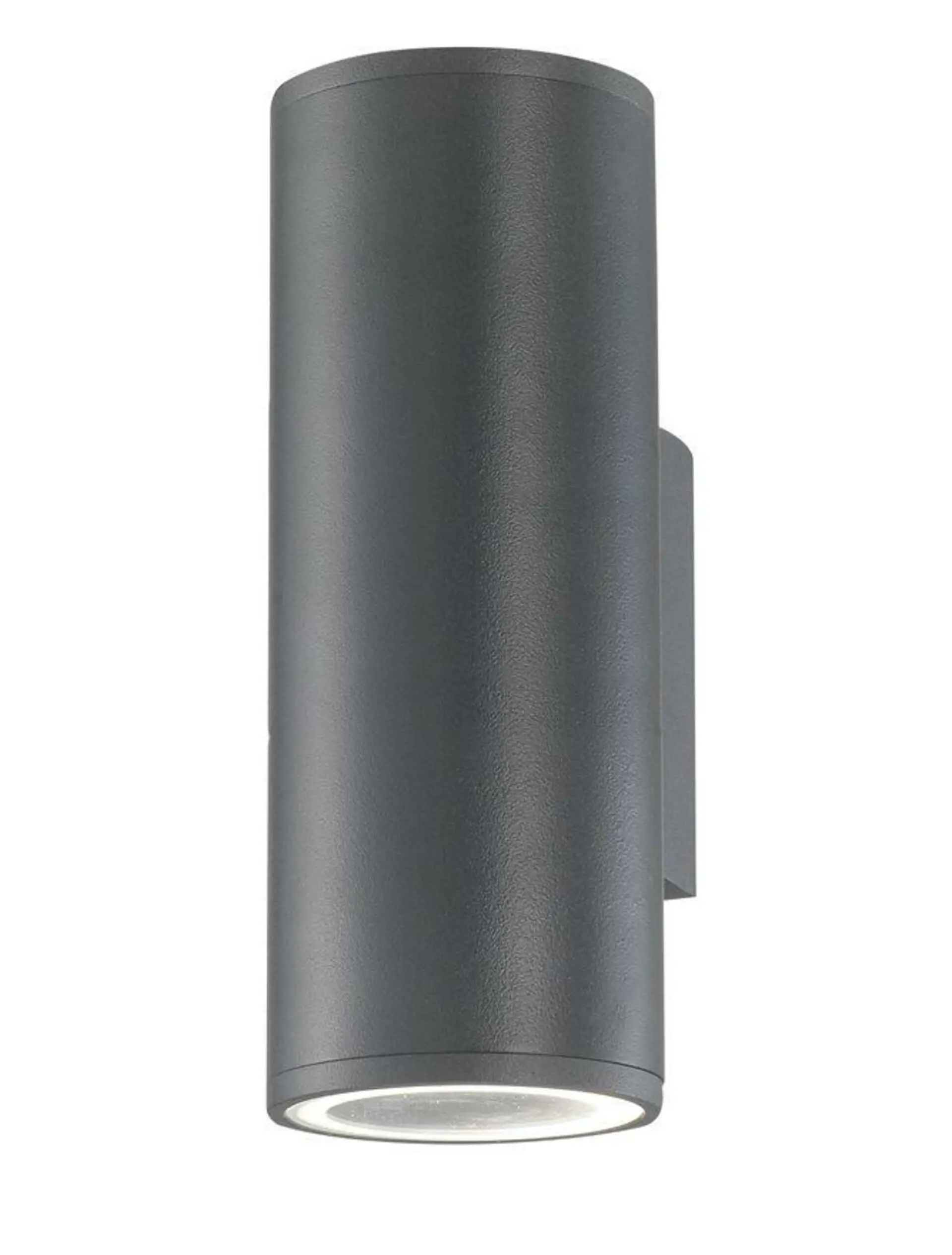 NOVA LUCE venkovní nástěnné svítidlo NODUS tmavě šedý hliník skleněný difuzor GU10 2x7W 220-240V IP54 bez žárovky světlo nahoru a dolů 773223