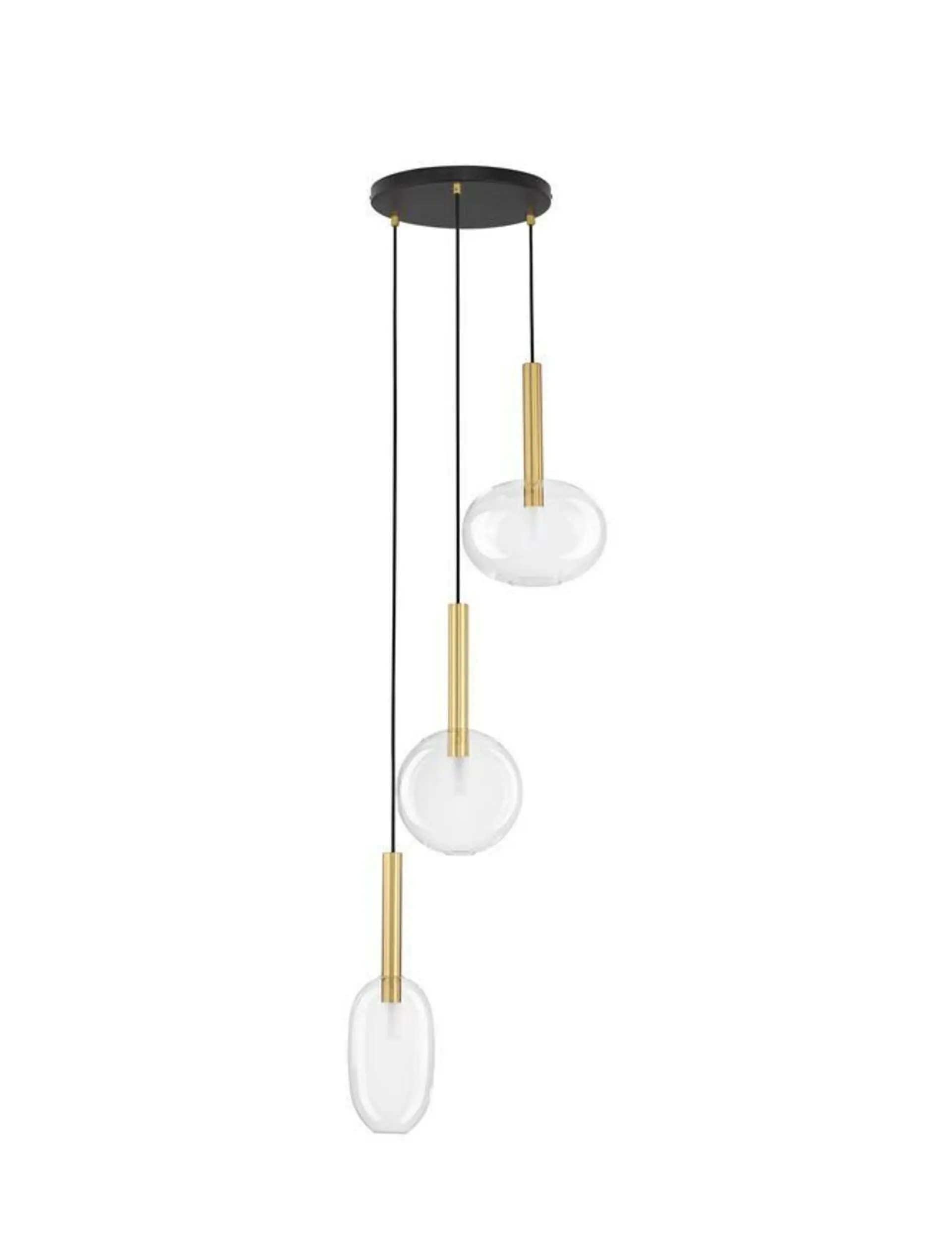 NOVA LUCE závěsné svítidlo AMELIA zlatá a čiré sklo G9 3x5W 230V IP20 bez žárovky 9028834